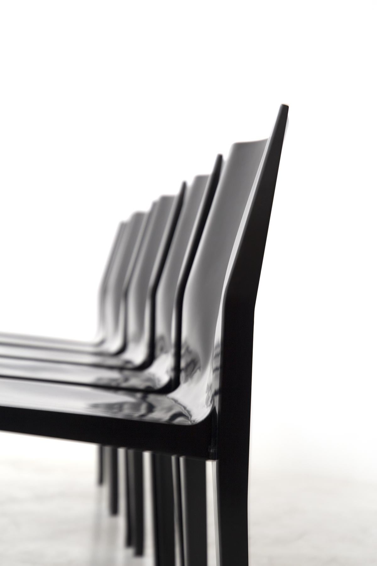 Chairs Laleggera by Riccardo Blumer in Black Lacquered, 1997 4
