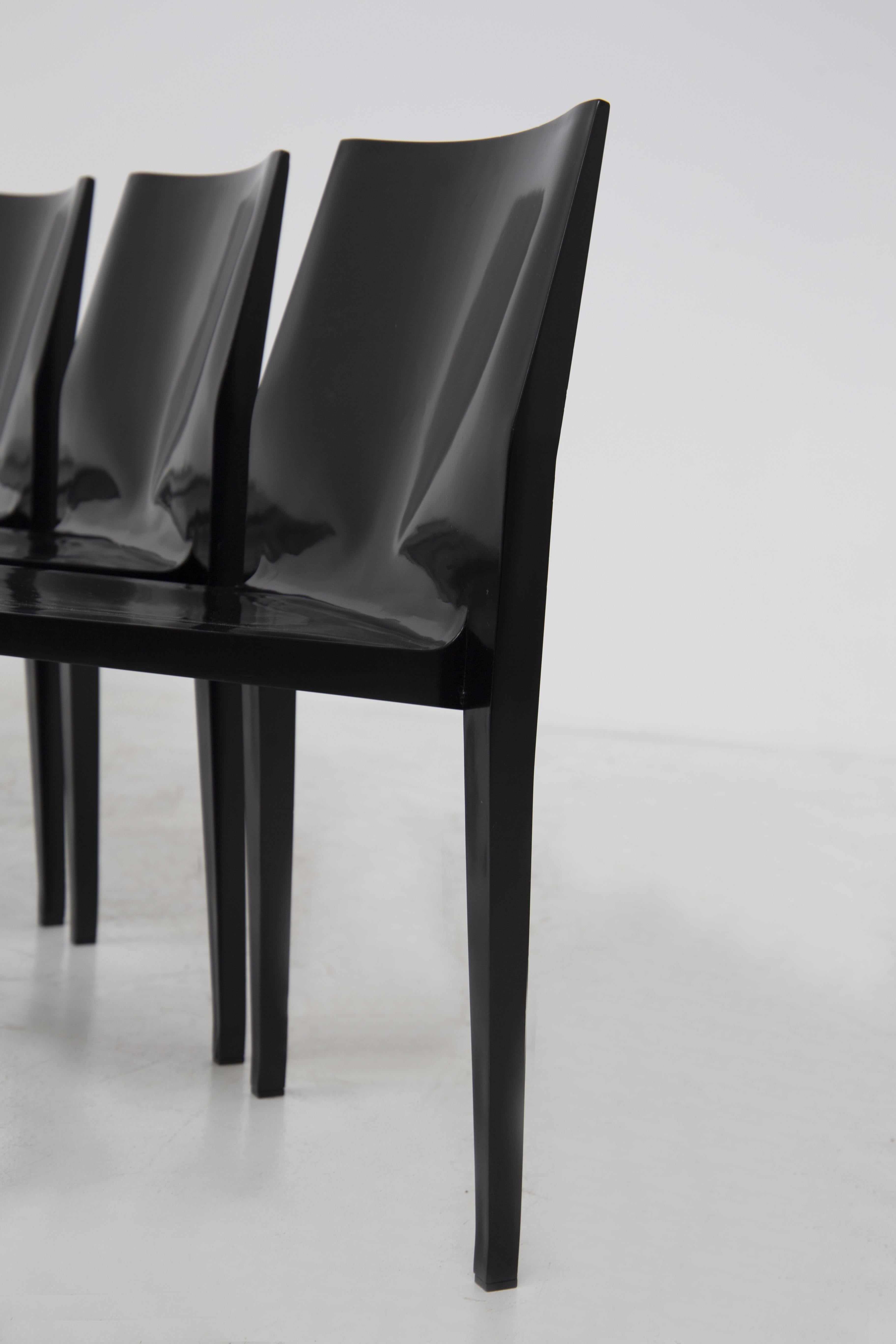 Modern Chairs Laleggera by Riccardo Blumer in Black Lacquered, 1997