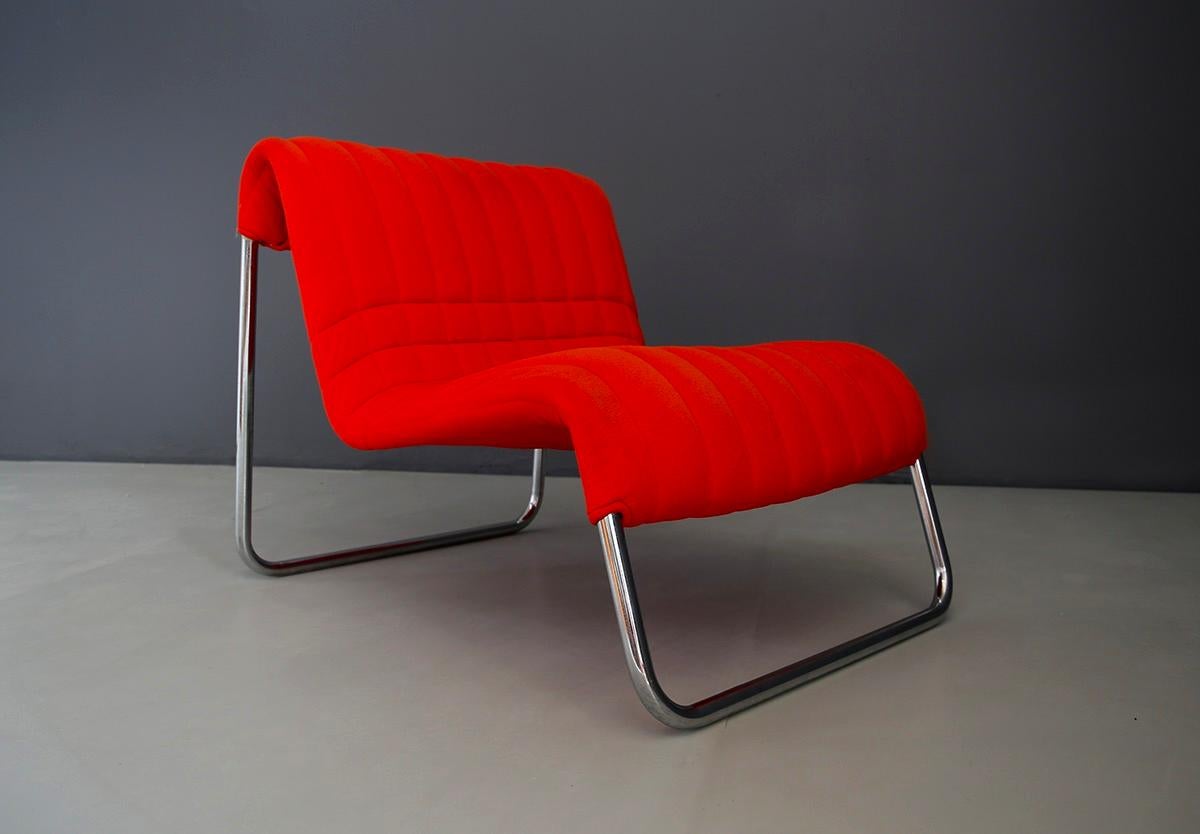 Mid-Century Modern Chairs Lounge Italian Midcentury by De Pas and Lomazzi for Driade, 1970s