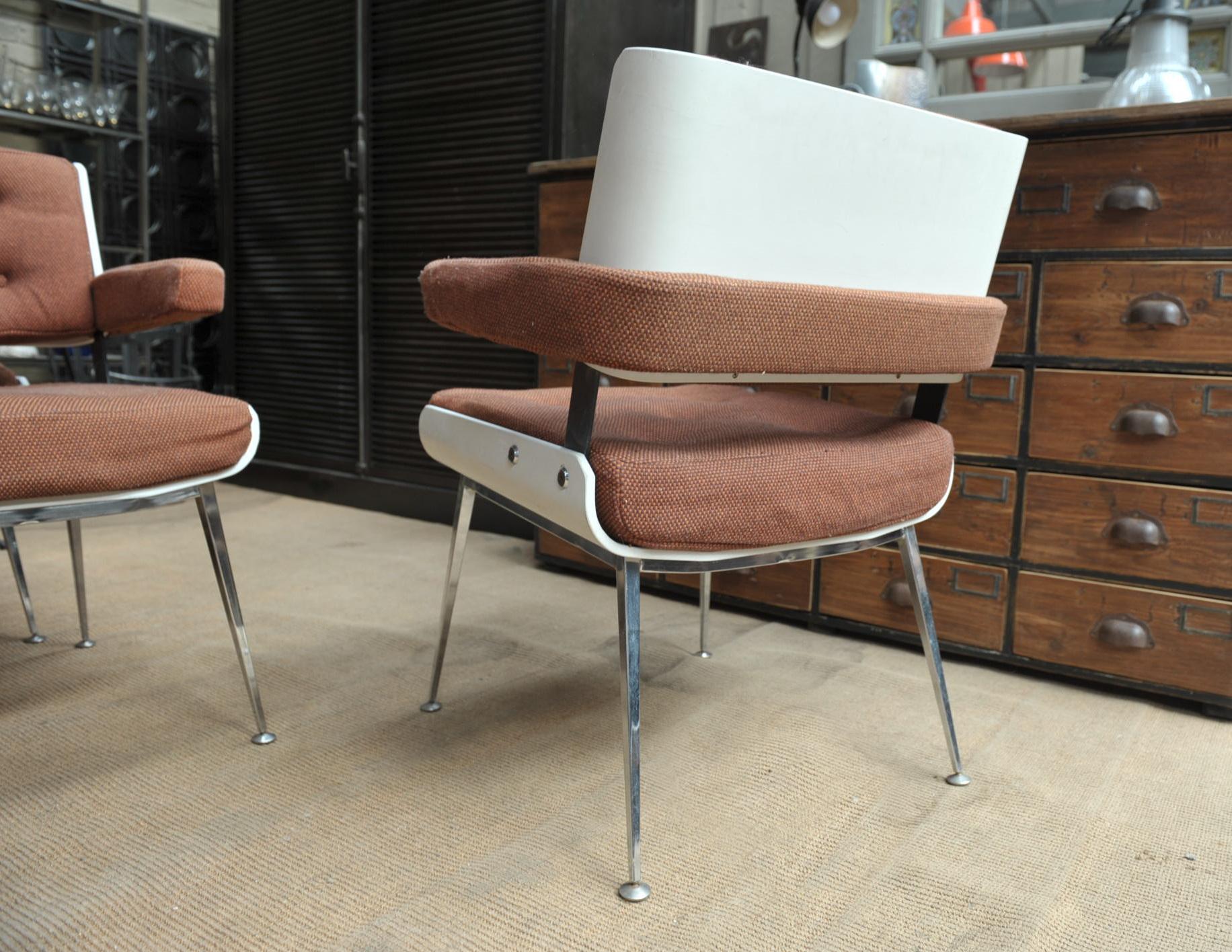 Chairs or Armchairs by Alain Richard, France, circa 1970 For Sale 5