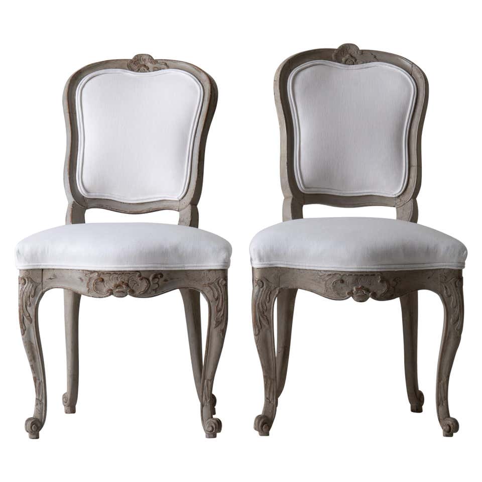 Chairs Pair of Swedish Rococo Period 18th Century, Sweden at 1stDibs