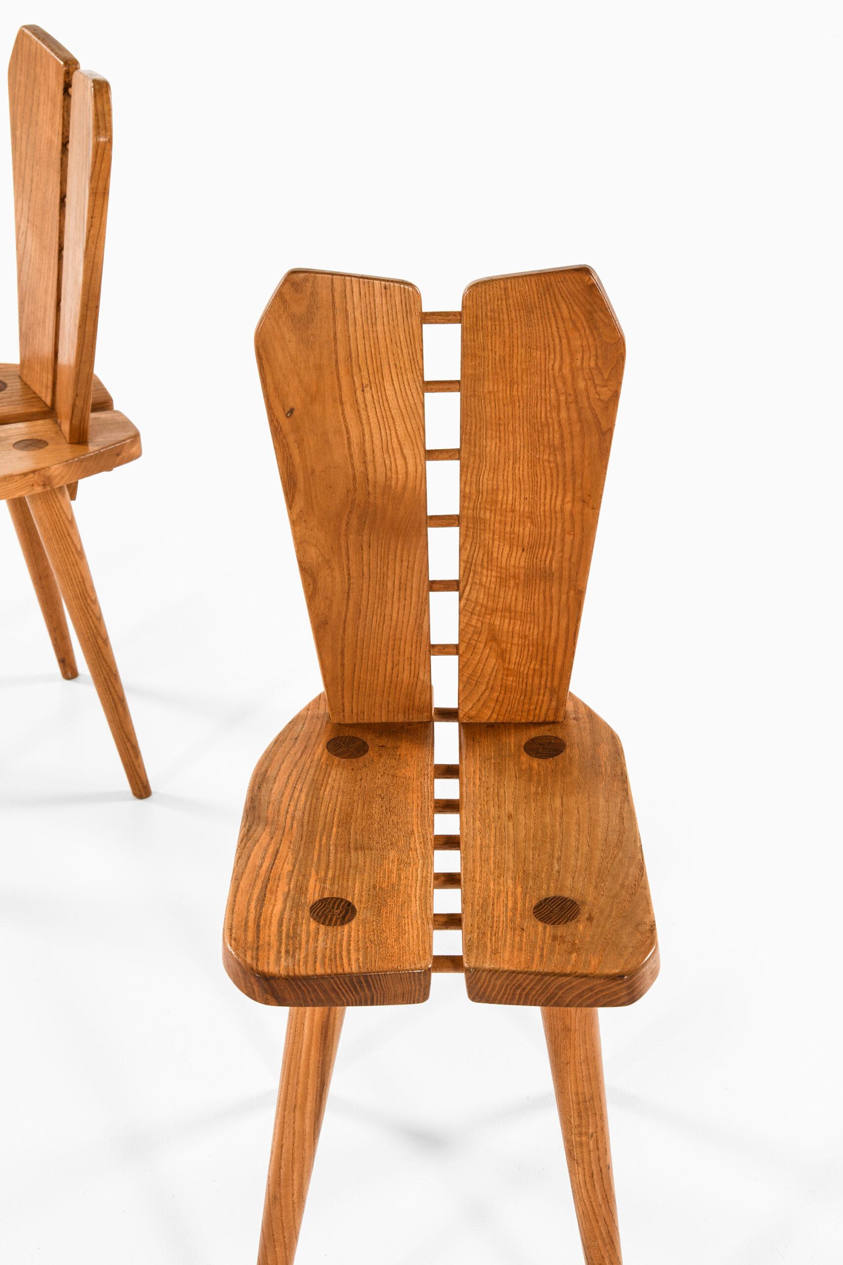 Rare pair of chairs by unknown designer. Produced in Scandinavia.