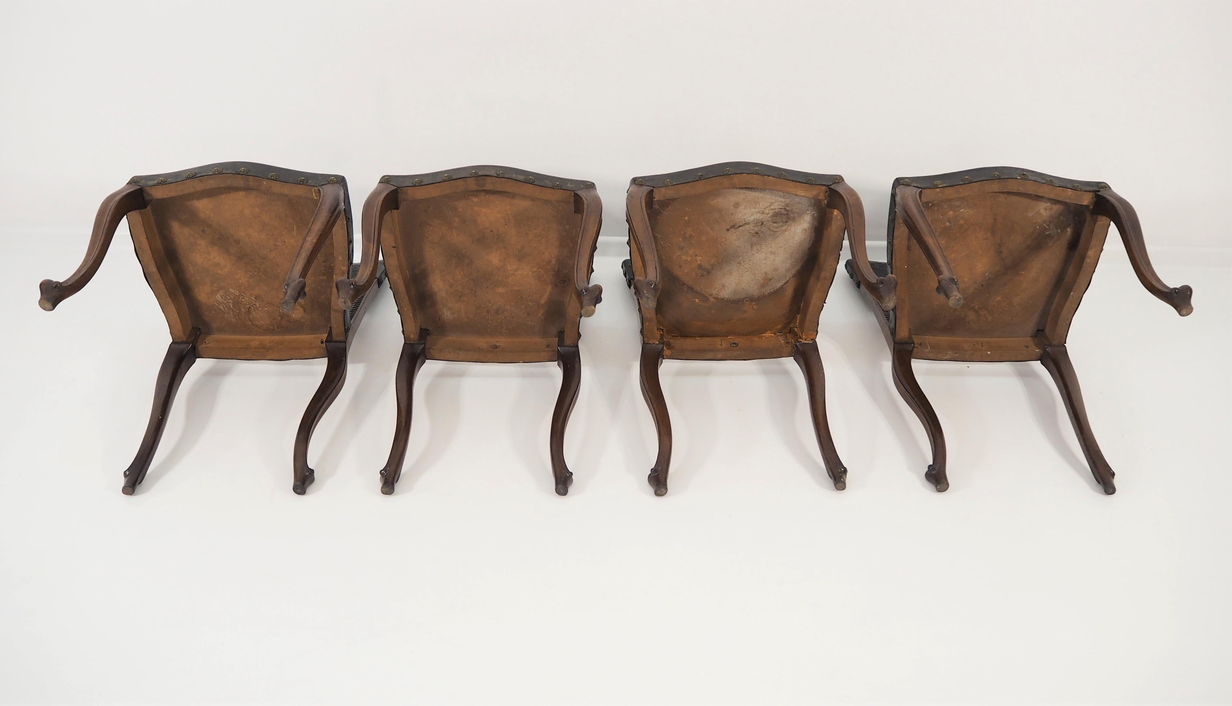 Chairs Rococo, 1880s Set of 4 For Sale 2