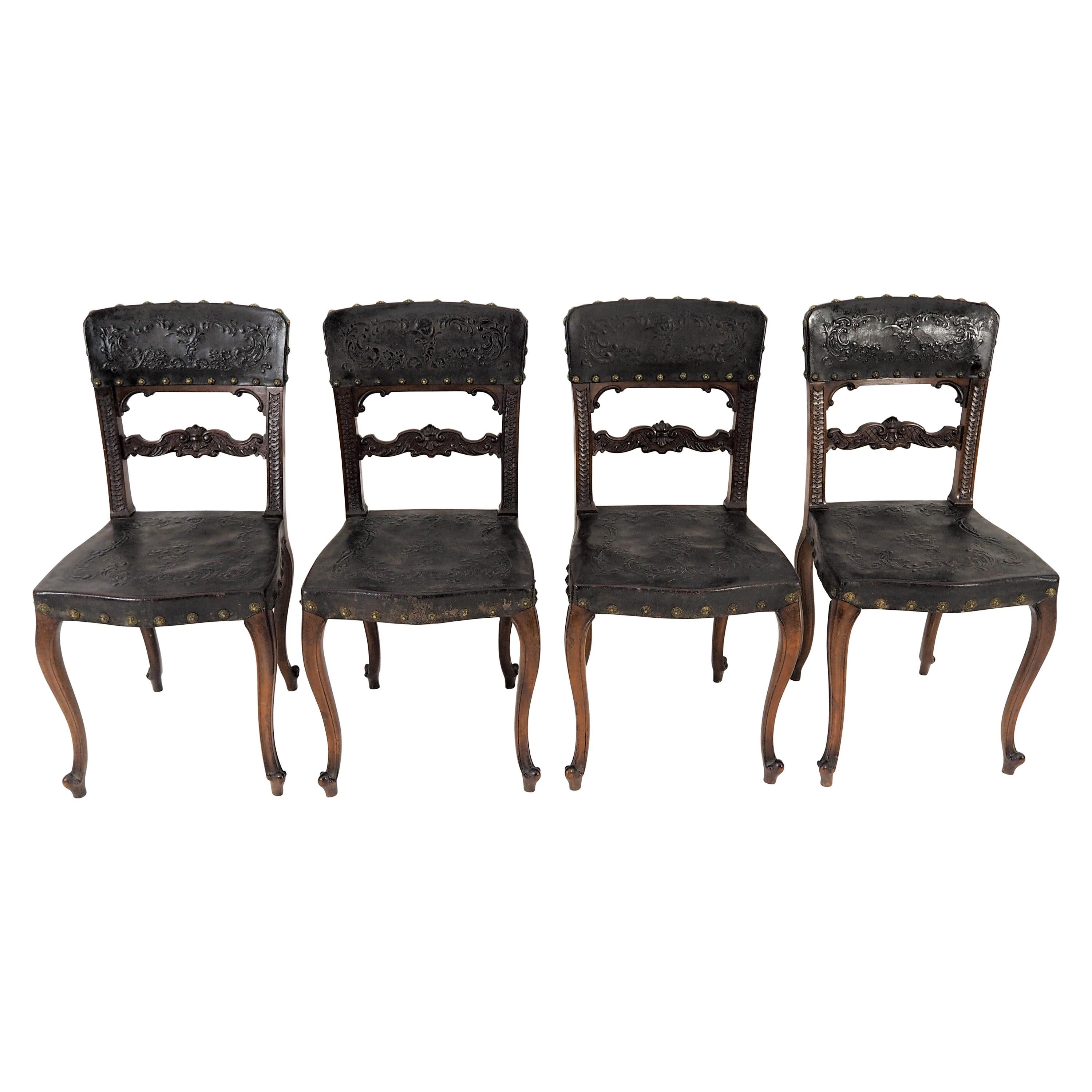 Chairs Rococo, 1880s Set of 4 For Sale