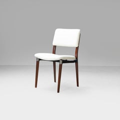 Chaises S82 Eugenio Gerli Tecno Mohair White set of 4
