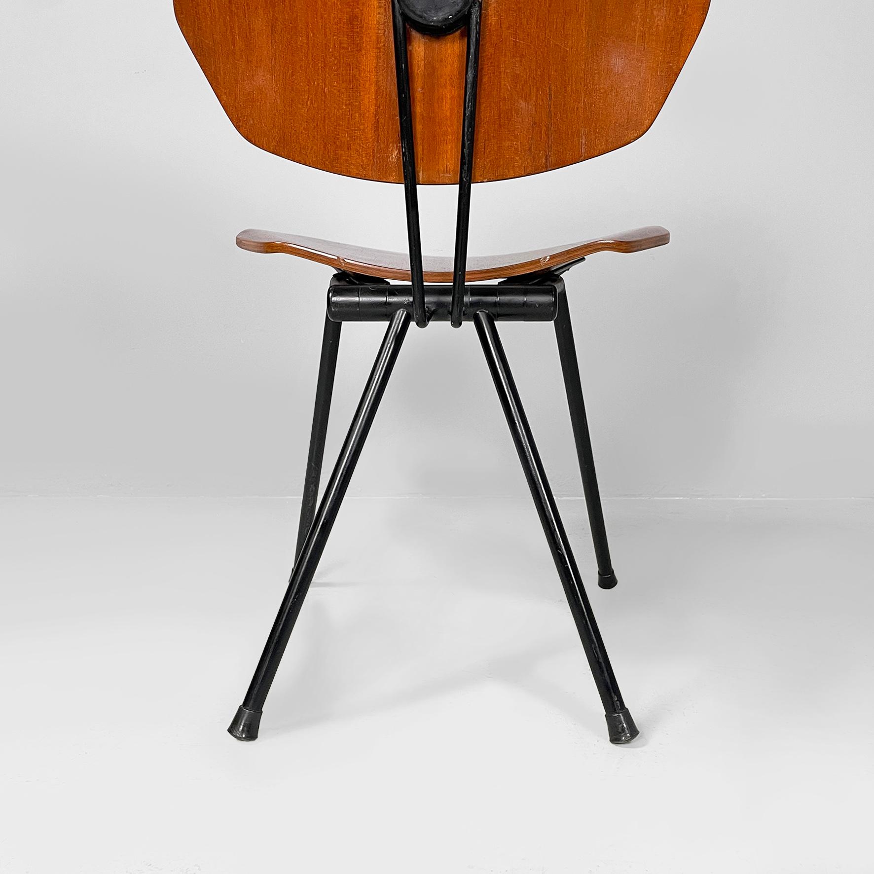 Sedie italiane di metà secolo moderno s88 di Osvaldo Borsani per Tecno, anni '50 in vendita 5