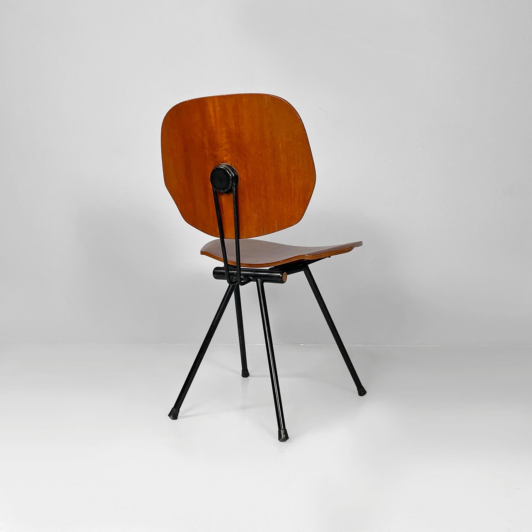 Sedie italiane di metà secolo moderno s88 di Osvaldo Borsani per Tecno, anni '50 in vendita 11