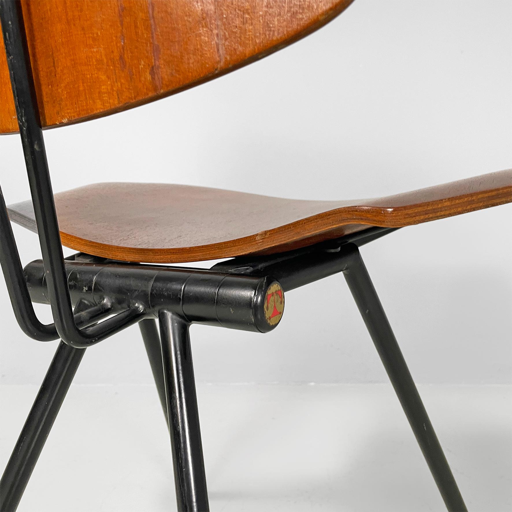 Sedie italiane di metà secolo moderno s88 di Osvaldo Borsani per Tecno, anni '50 In condizioni buone in vendita a MIlano, IT