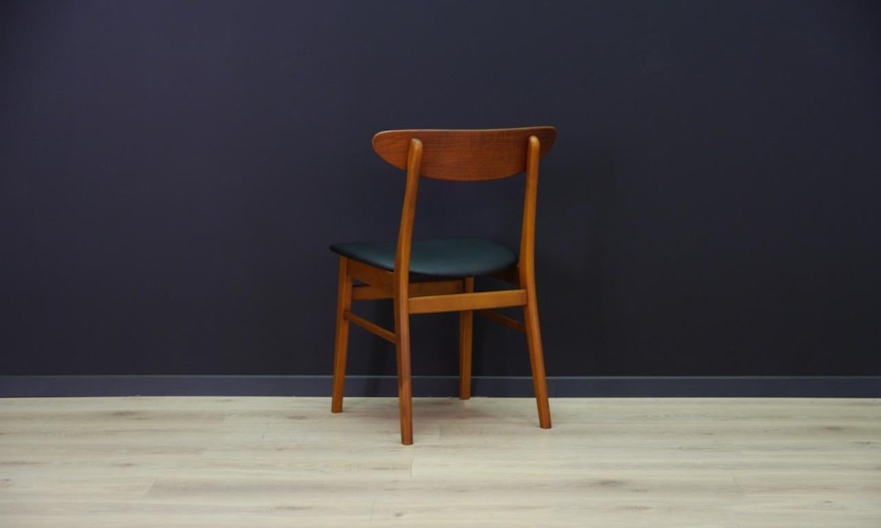 Woodwork Chairs Teak Retro Danish Design Classic For Sale
