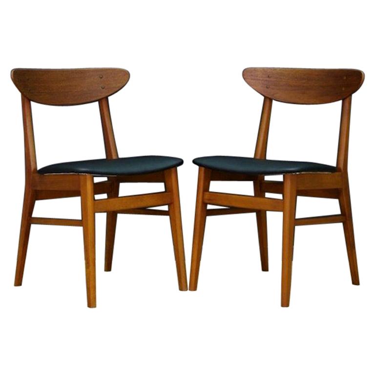 Chairs Teak Retro Danish Design Classic For Sale