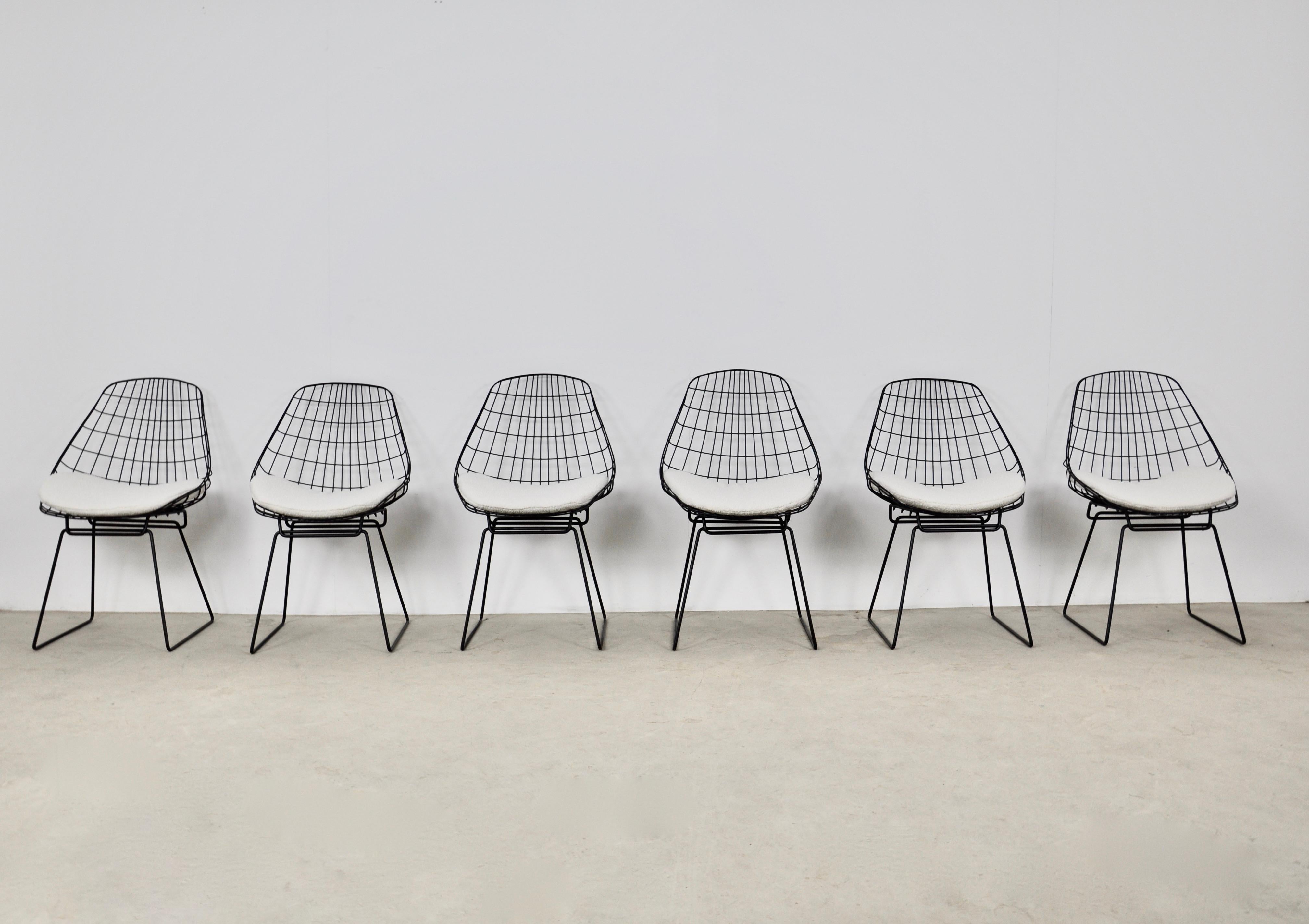 Mid-Century Modern Chairs Wire SM05 by Cees Braakman & Adriaan Dekker for Pastoe, 1958