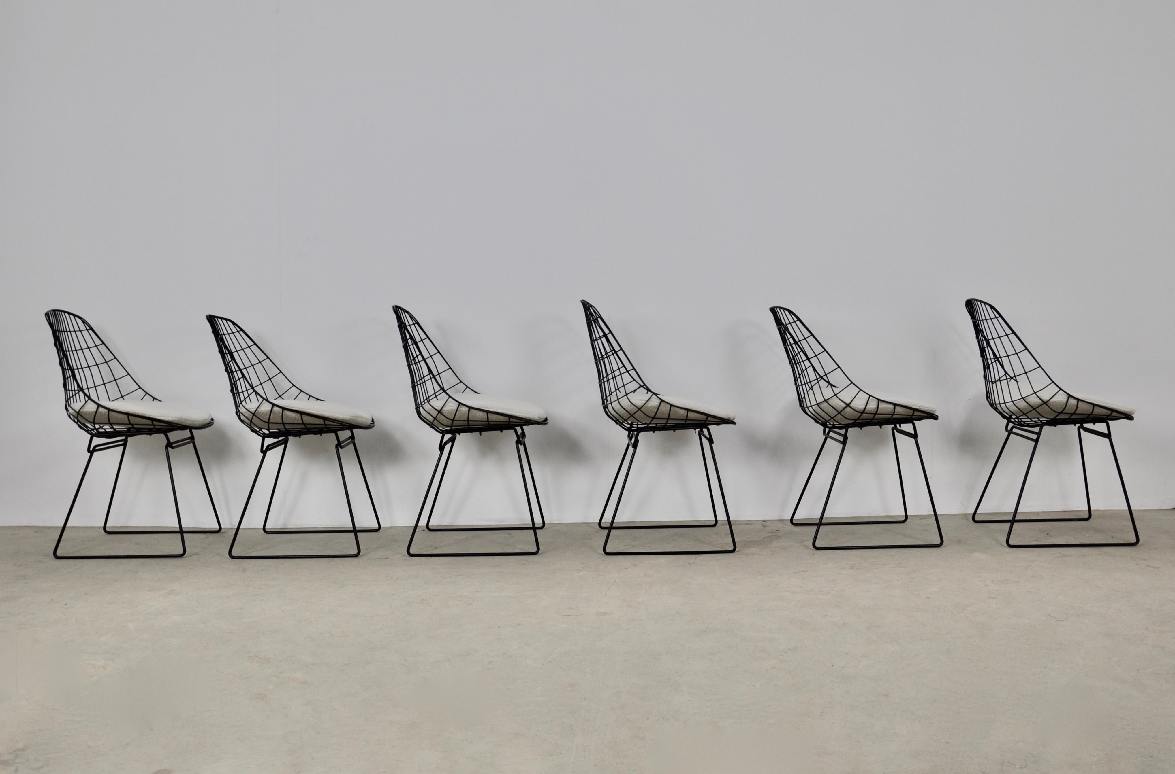 Chairs Wire SM05 by Cees Braakman & Adriaan Dekker for Pastoe, 1958 In Good Condition In Lasne, BE