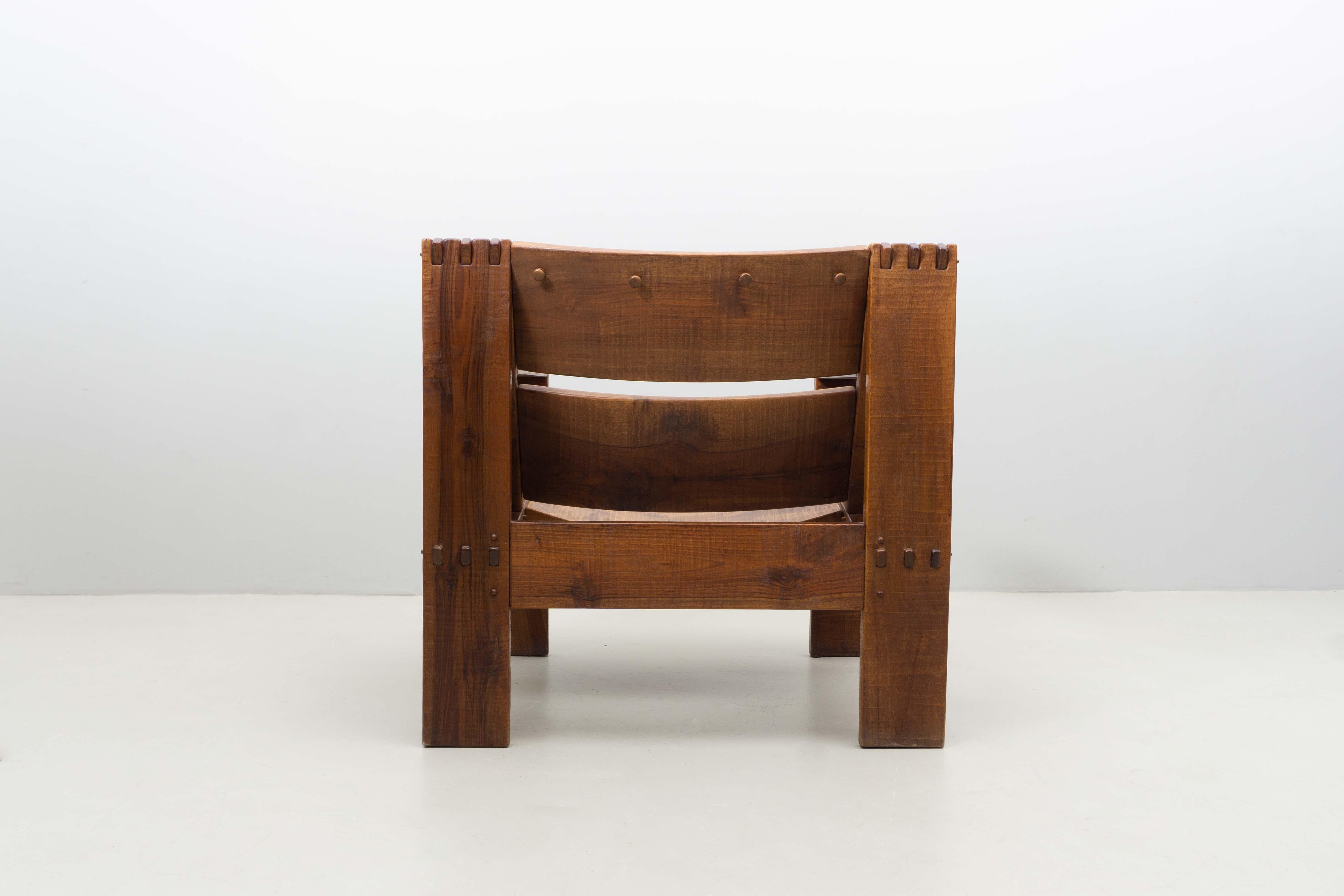Italian Chairs with Armrests by Guiseppe Rivadossi, ca. 1970