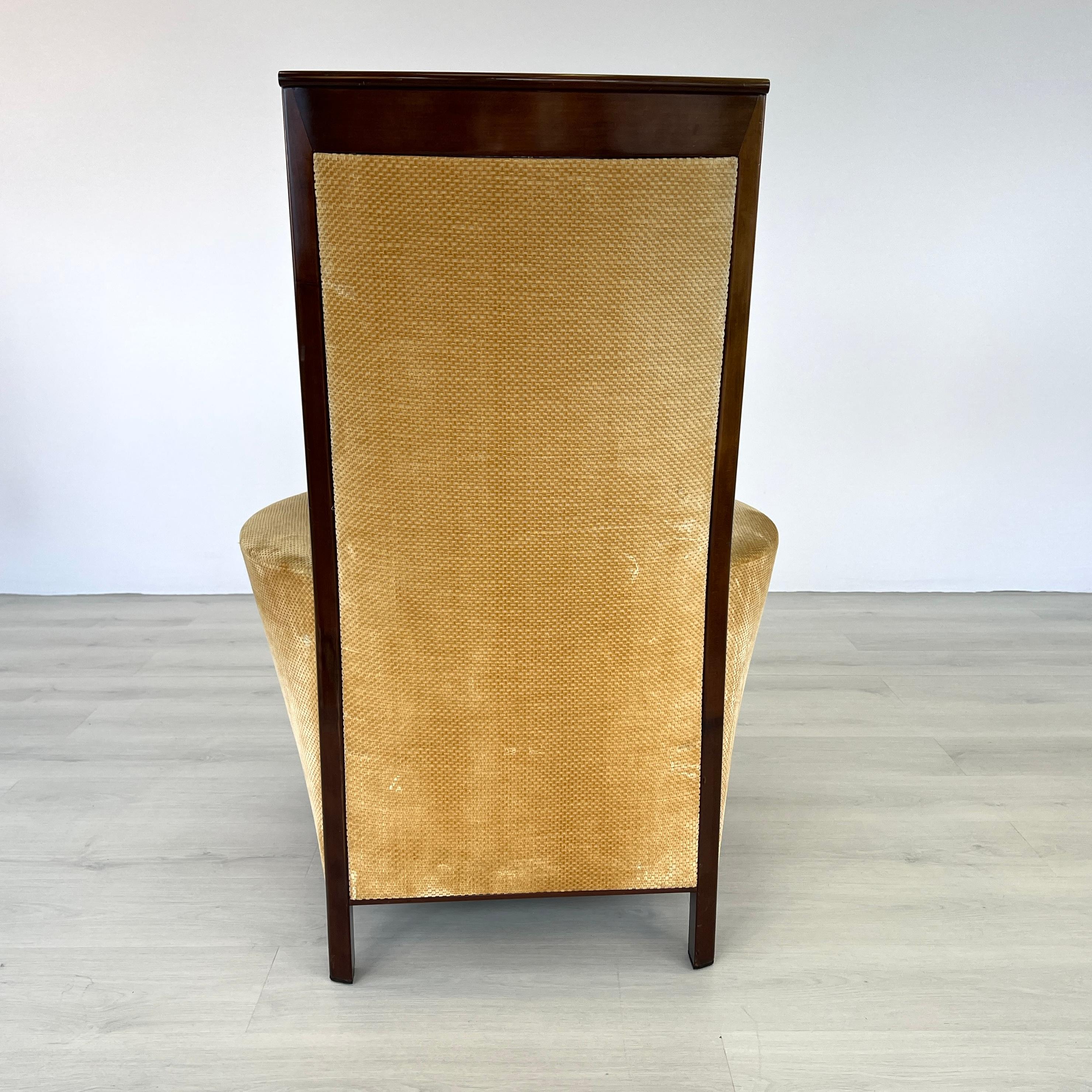 Chairs with Ottomans by Umberto Asnago for Giorgetti – Set of 2 For Sale 3