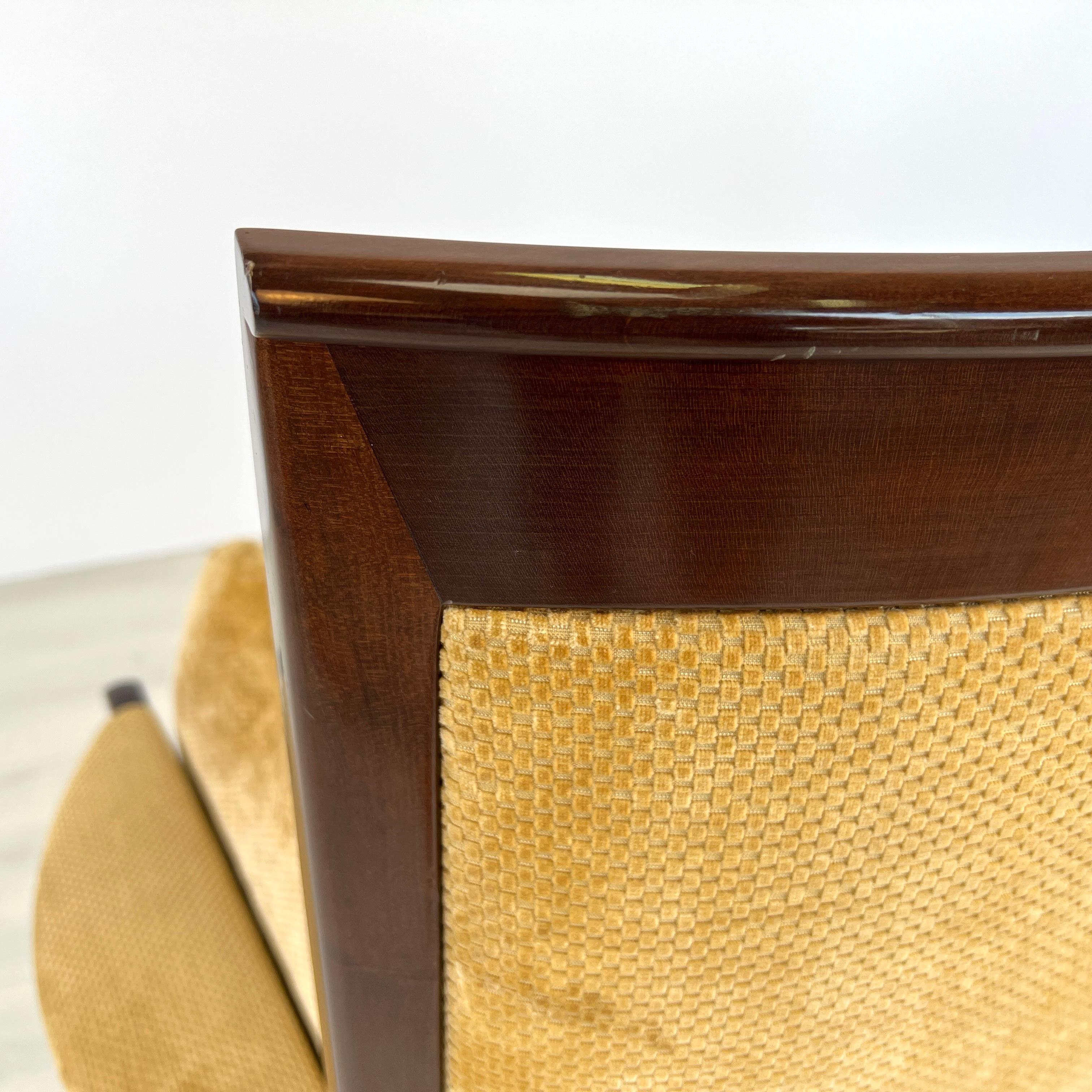 Chairs with Ottomans by Umberto Asnago for Giorgetti – Set of 2 For Sale 9