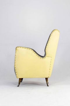 Chairs with Two-Tone Cover, Manufactured by I.S.A. Bergamo, 1950s