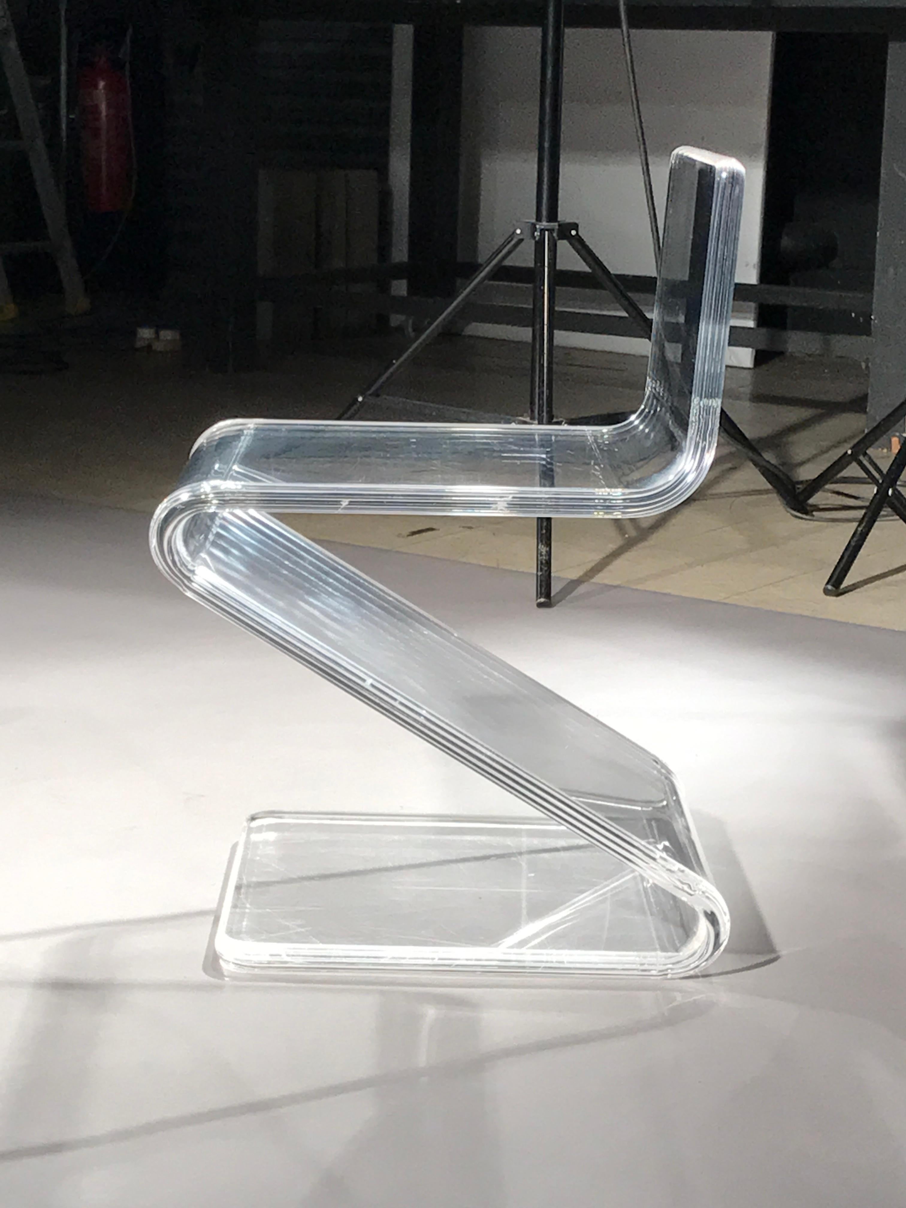 acrylic z chair