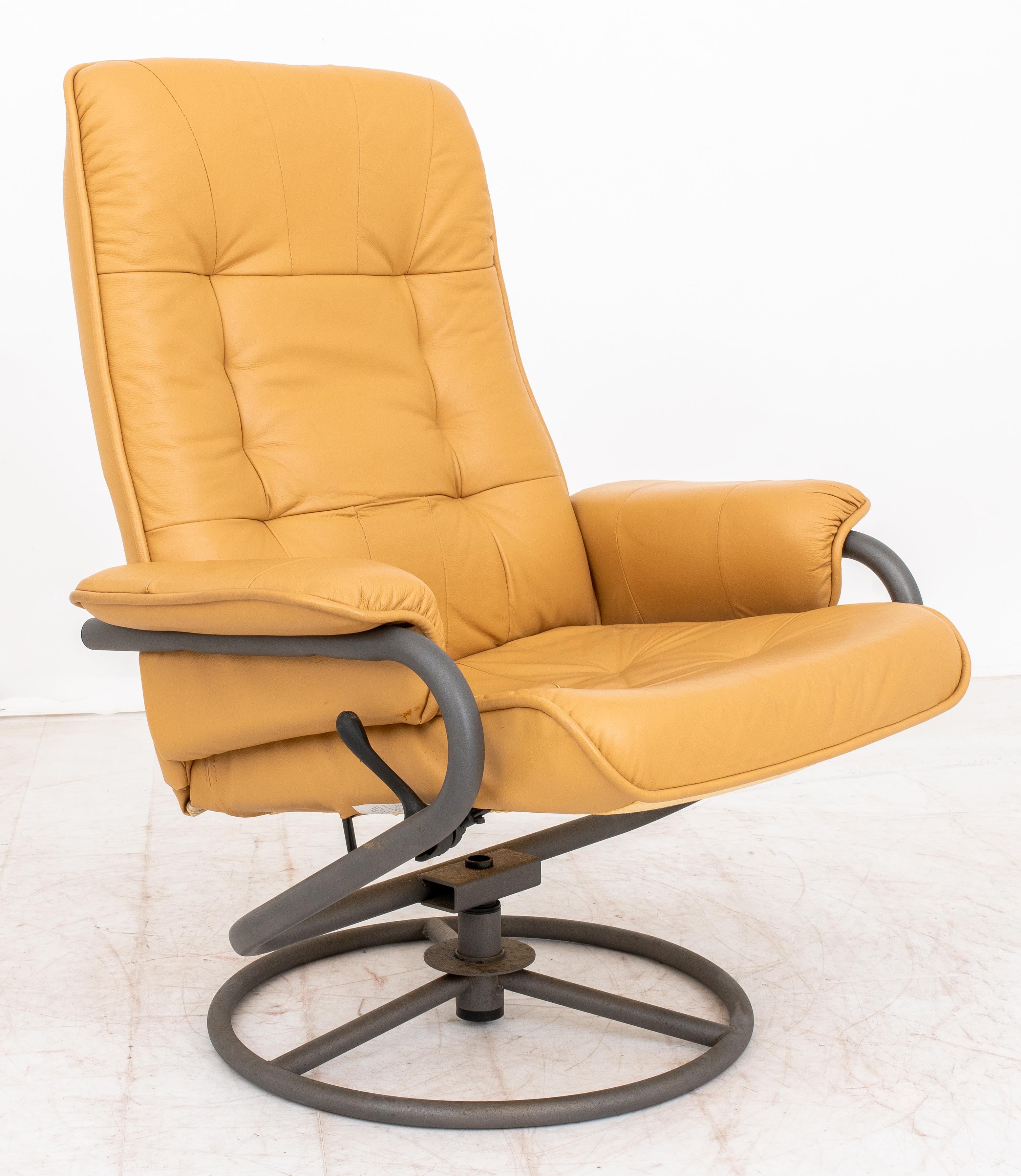 ChairWorks Reclining Swivel Armchair & Ottoman 5