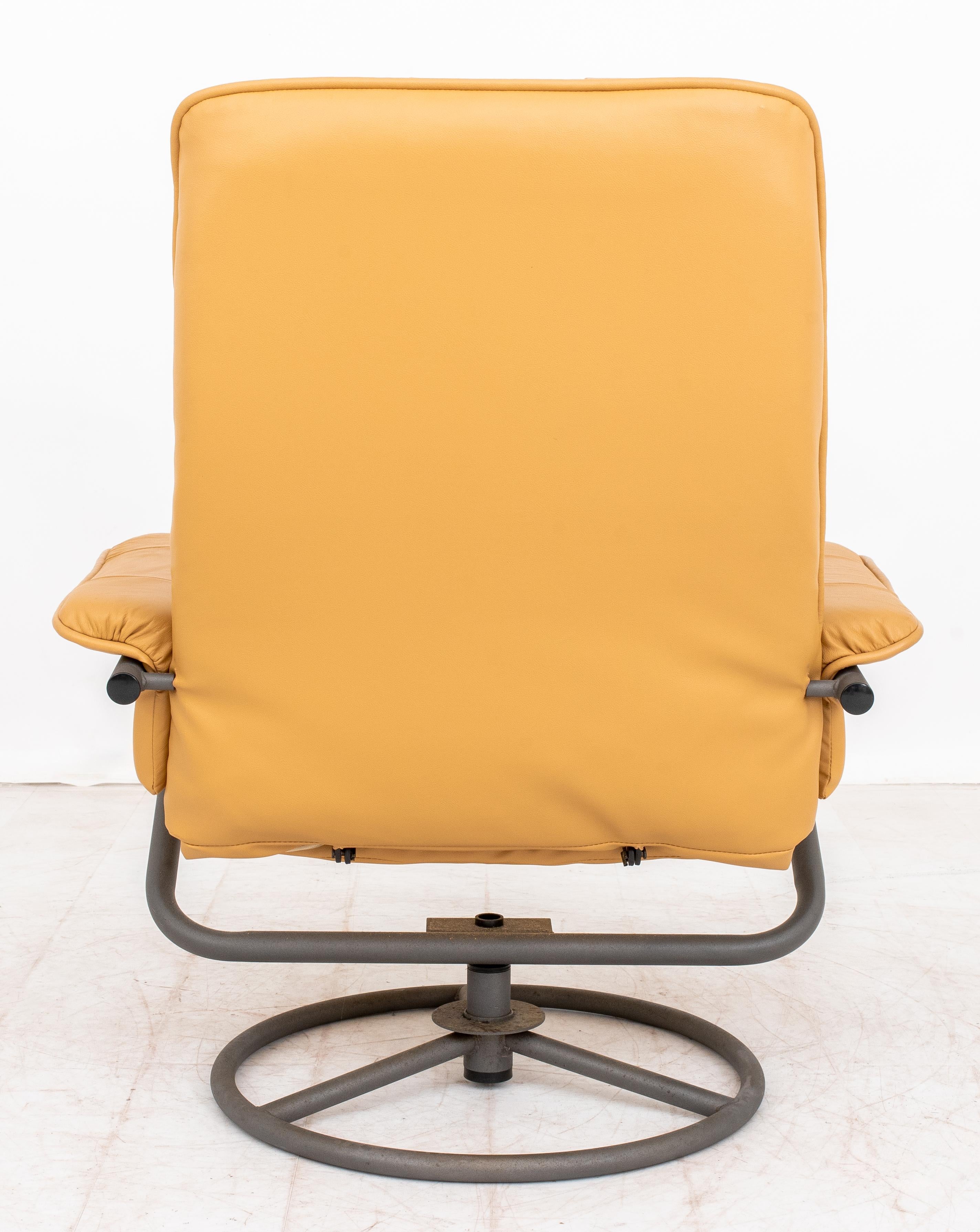 Metal ChairWorks Reclining Swivel Armchair & Ottoman