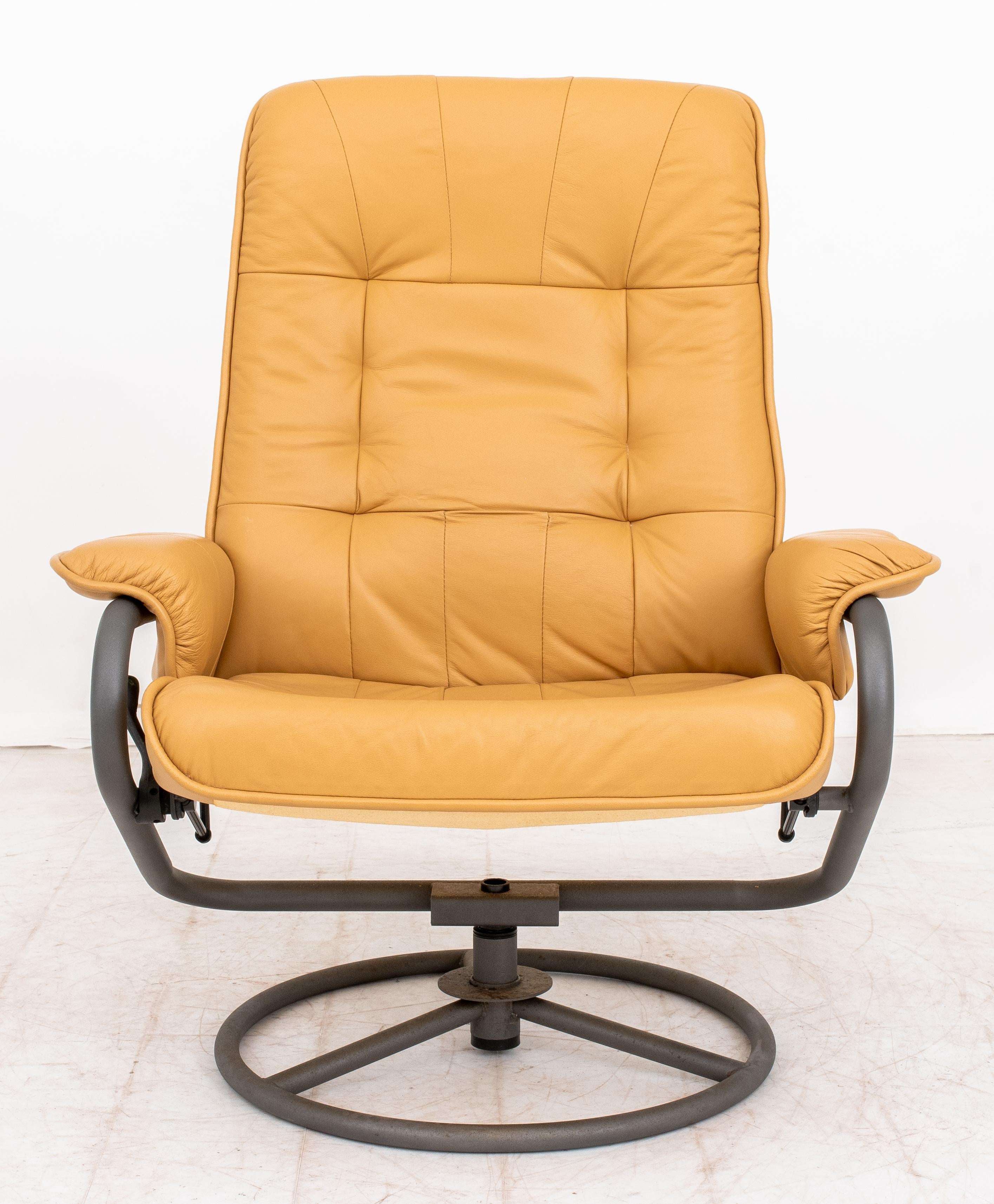 ChairWorks Reclining Swivel Armchair & Ottoman 1