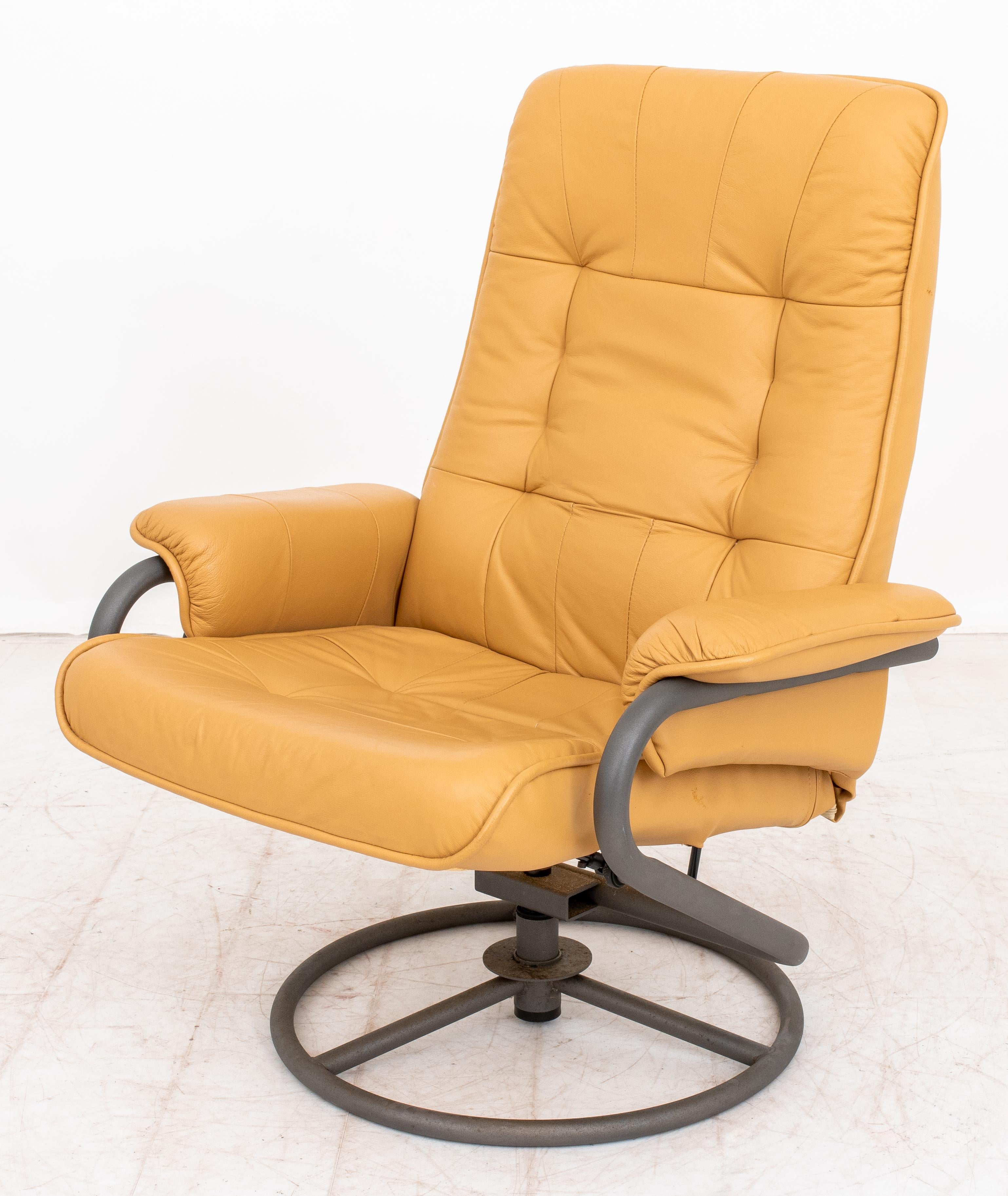 ChairWorks Reclining Swivel Armchair & Ottoman 2