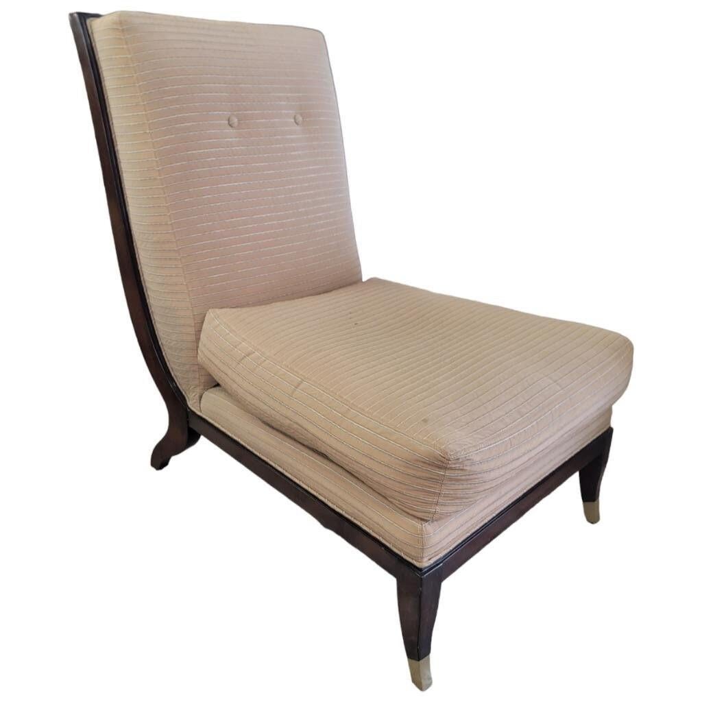 Hand-Crafted Chaise Apollon Collection Armless Slipper Chair by William Switzer For Sale