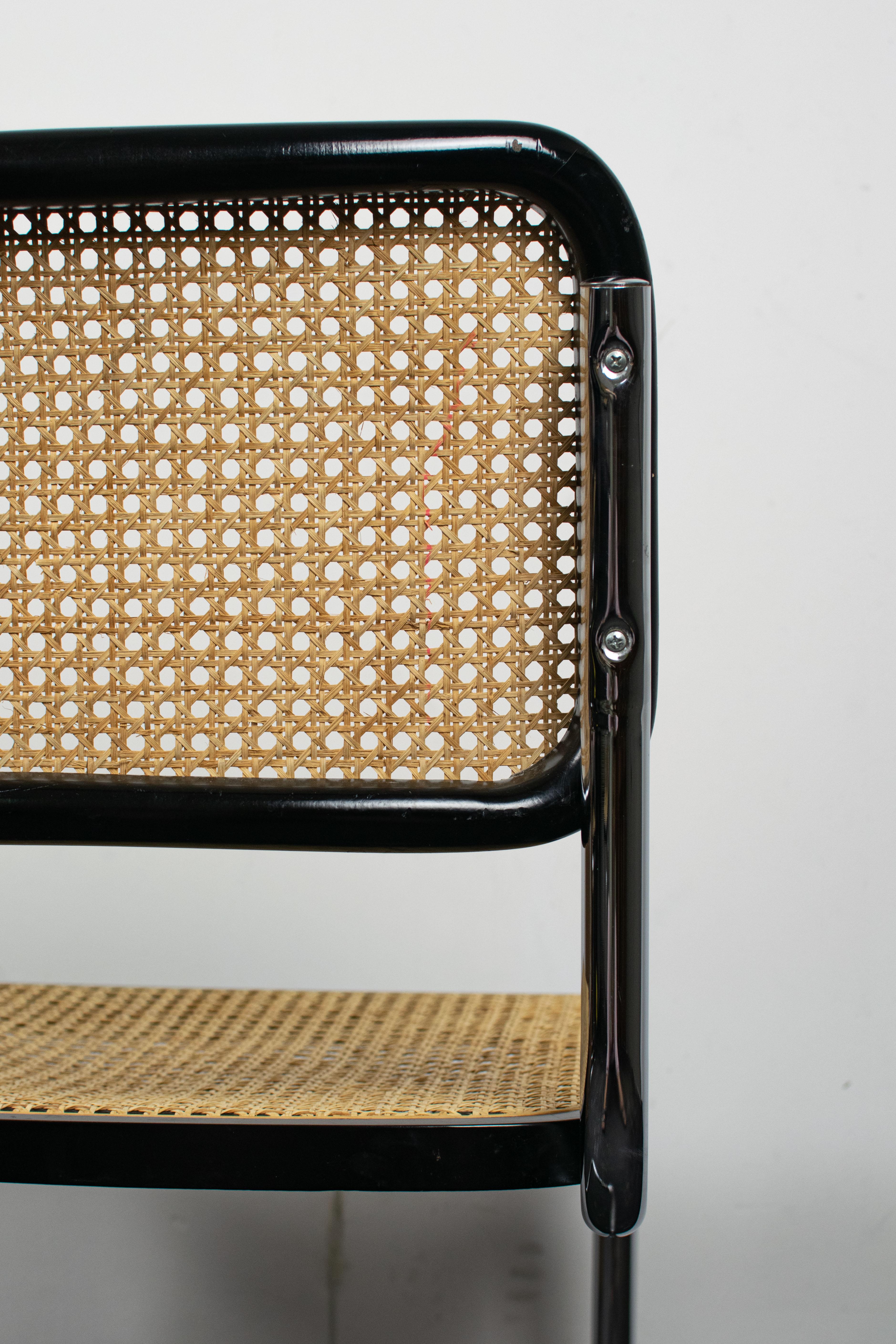 Mid-Century Modern Chaise cesca b32 par Marcel Breuer