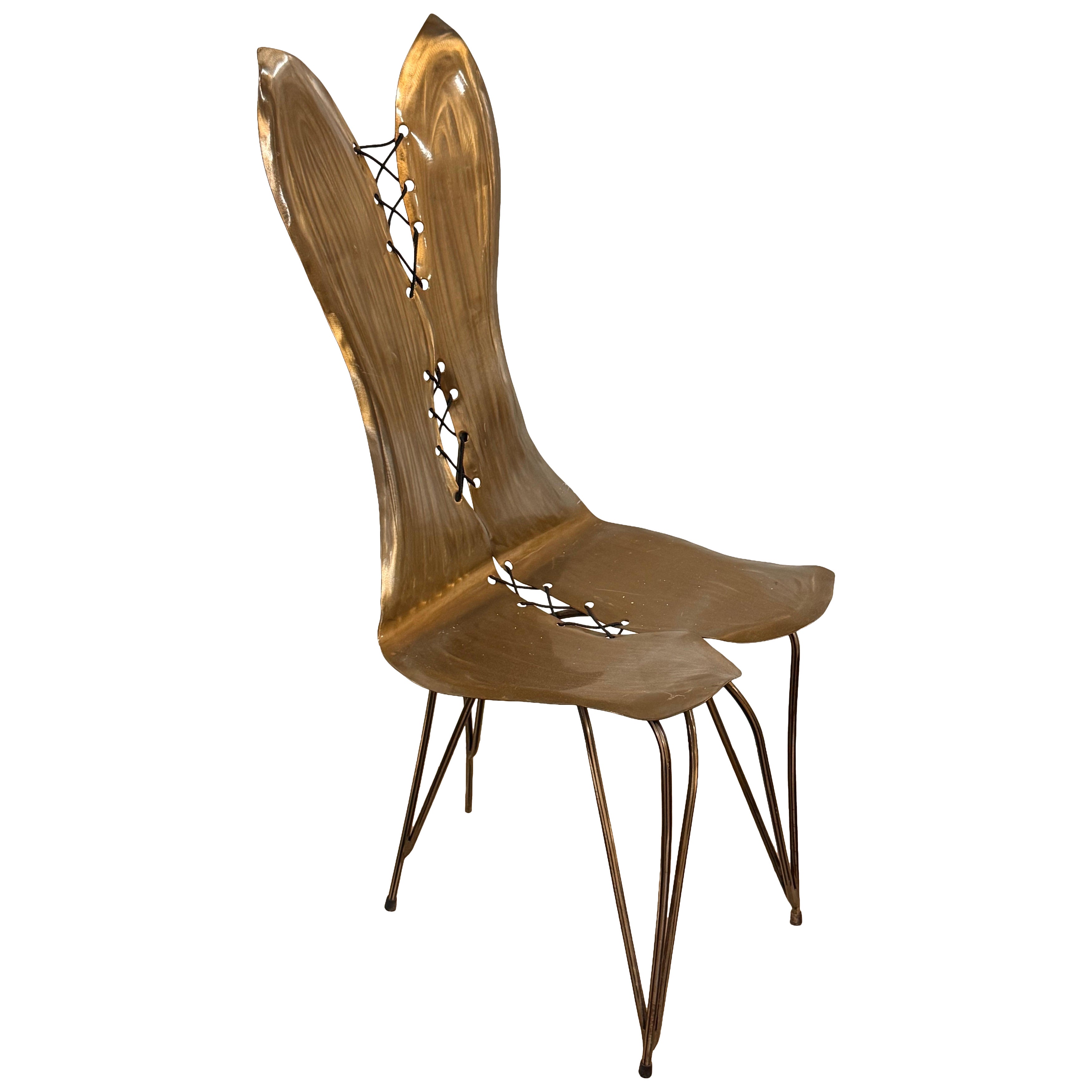 
Chaise Corset in metal by Gerard Coquelin For Sale