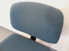 Chaise de bureau vintage en tissu et chrome des années 70