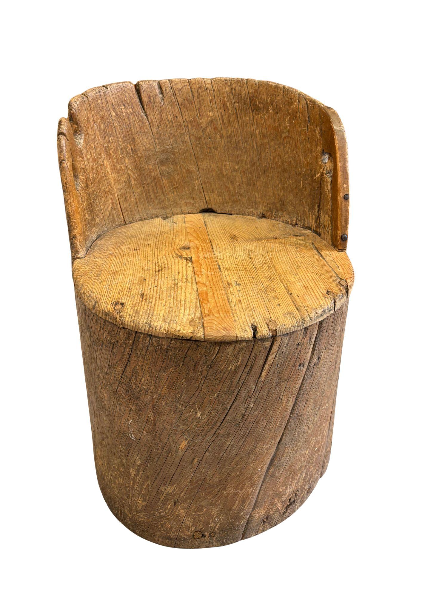  A stump chair is a term given to a variety of different chairs that are formed from tree stumps