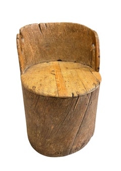 Chaise de souche brutaliste