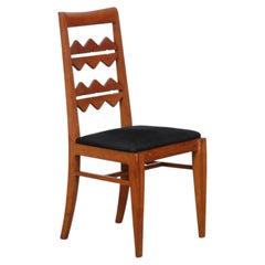 Chaise en chêne des années 1950
