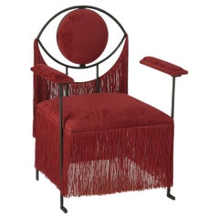 Chaise " LA MYSTERIEUSE " en Bordeaux Par Alexandre Ligios