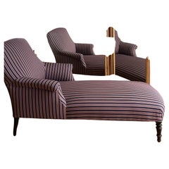 Antique Chaise longe sXIX with Footrest