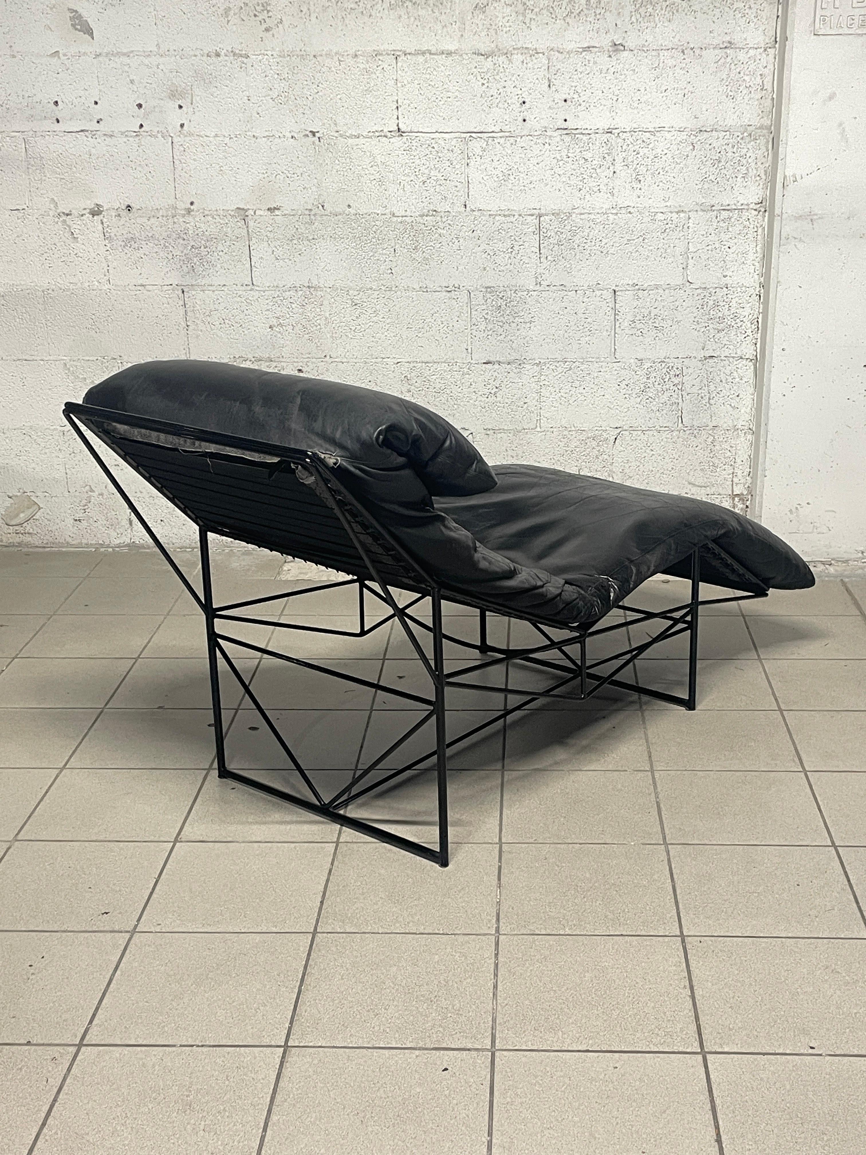 Chaise-longue de los años 80 diseñada por Paolo Passerini para UVET en venta 7