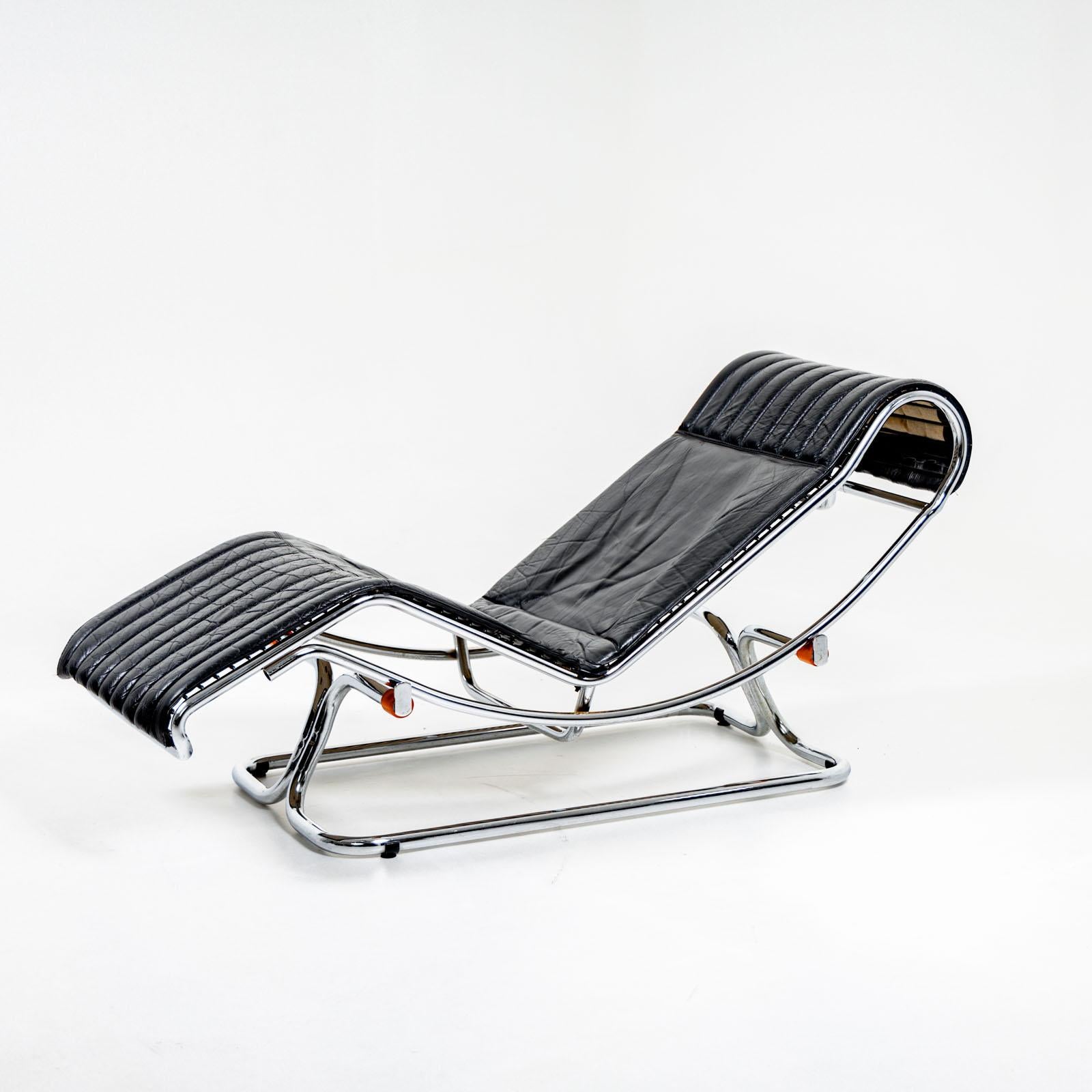 Steel Chaise Longue by Guido Faleschini, Italy 1970s For Sale