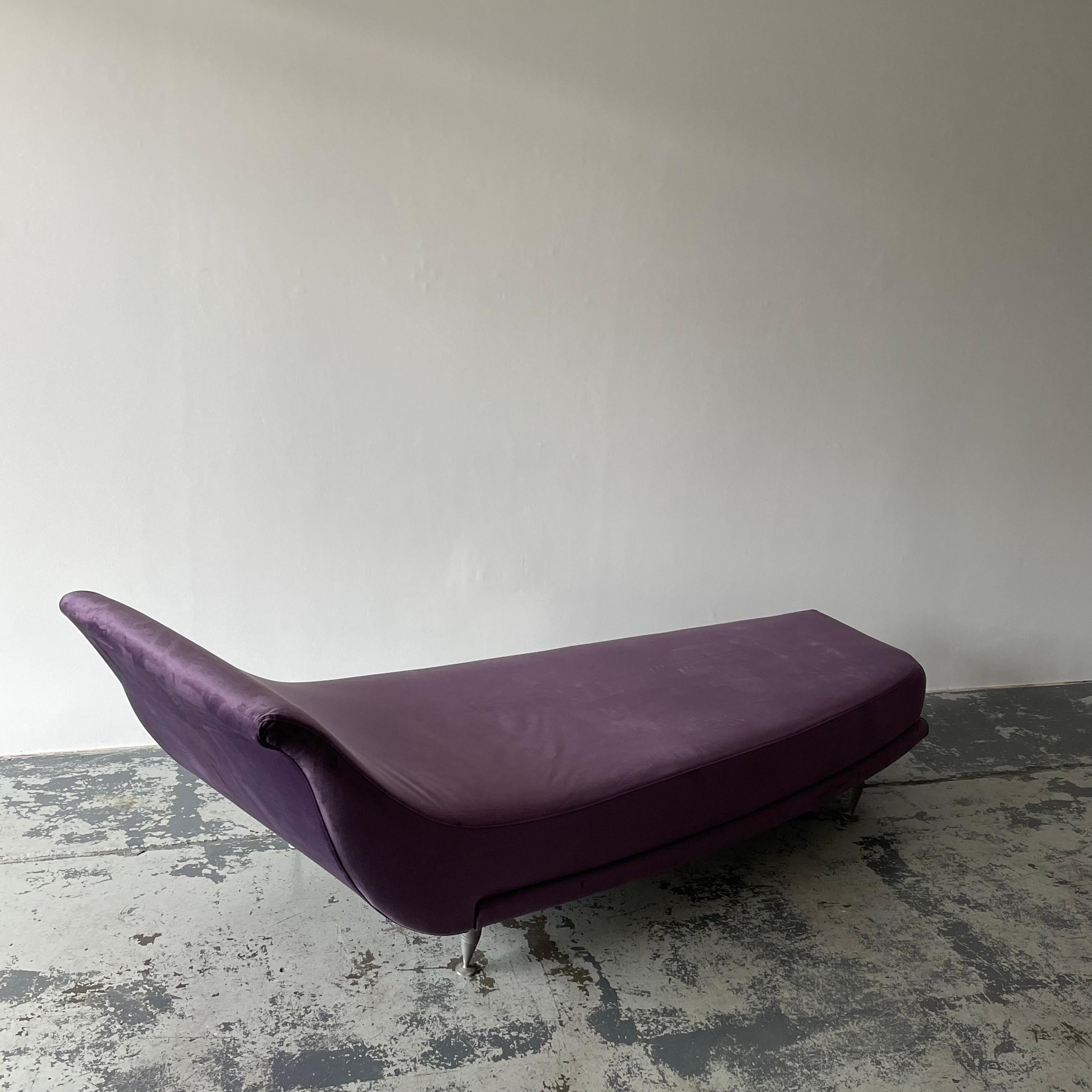 Steel Chaise Longue by Massimo Iosa Ghini Postmodern for Moroso Italy For Sale
