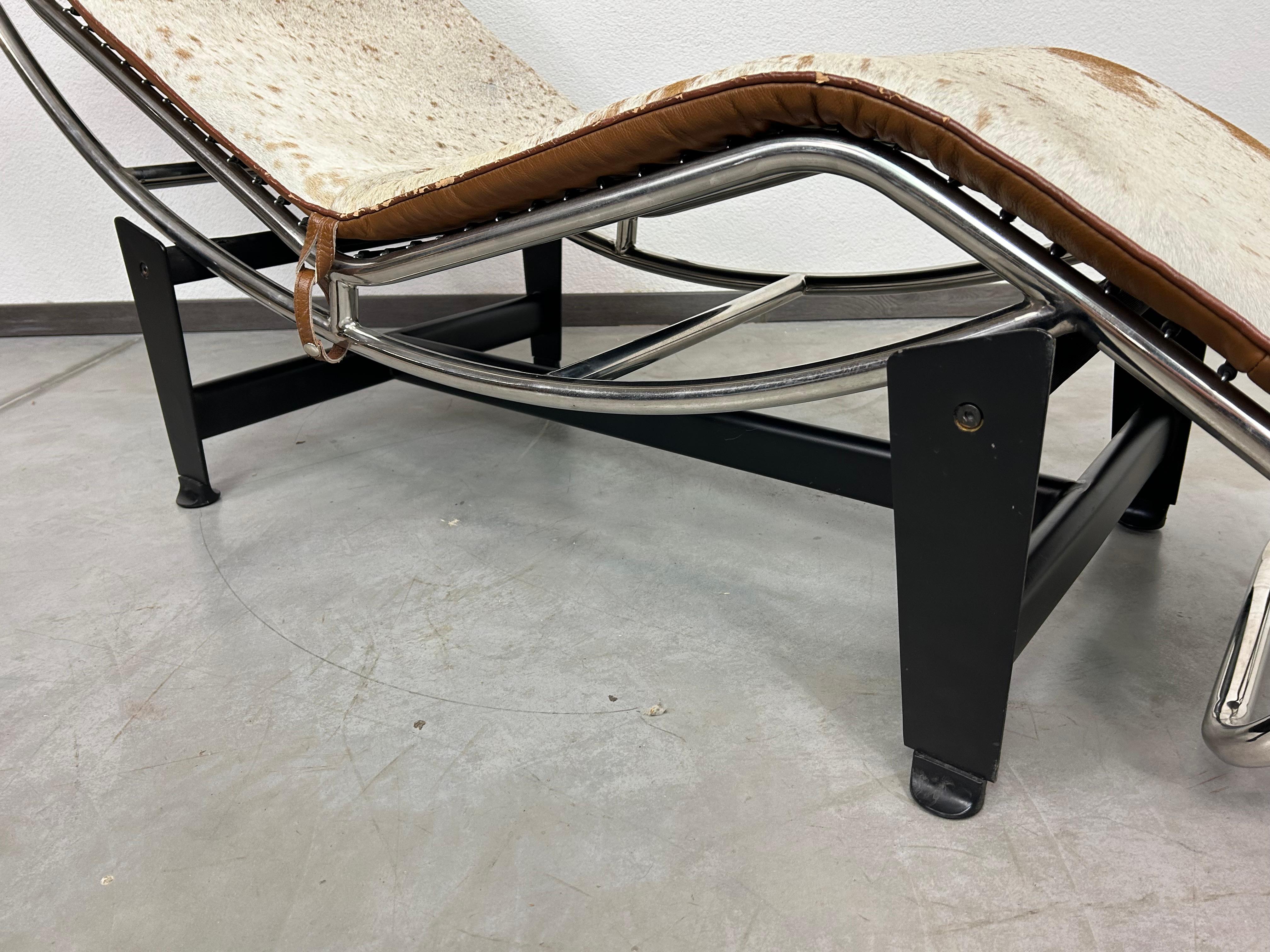 Late 20th Century Chaise longue chair LC4 by Le Corbusier