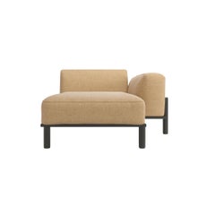 Chaise Longue Club, in lacquered iron structure