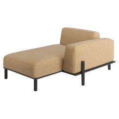 Chaise Longue Club, in lacquered iron structure