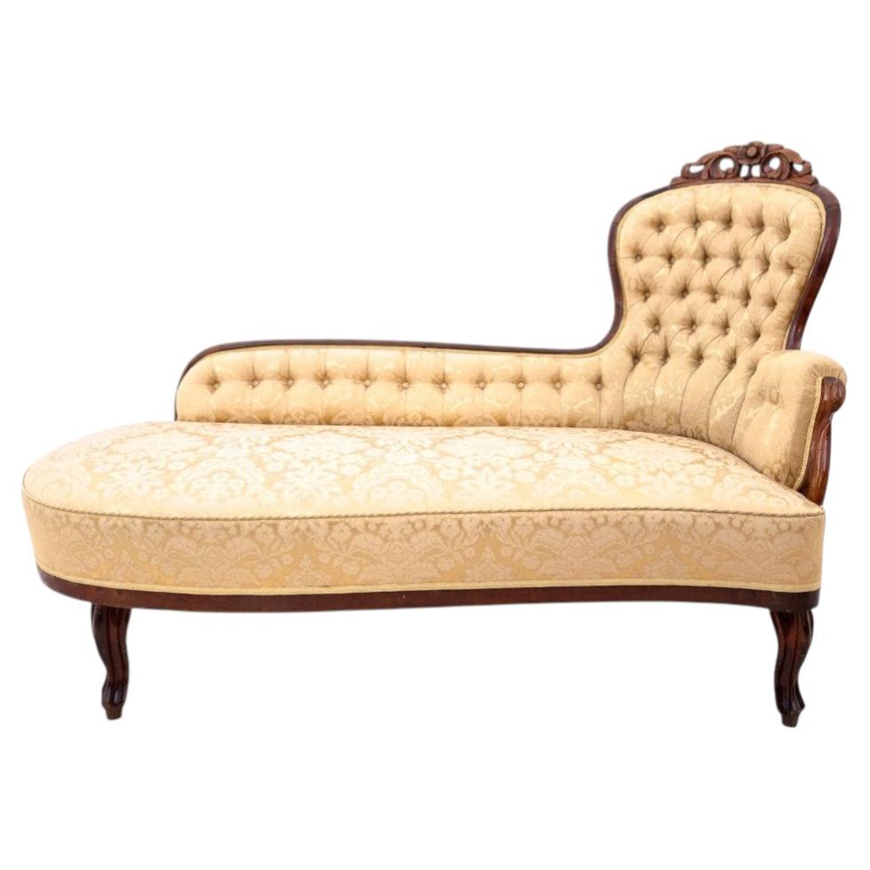 Chaise longue, France, circa 1890. For Sale