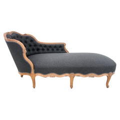 Chaise Lounge in Grey, France, circa 1890