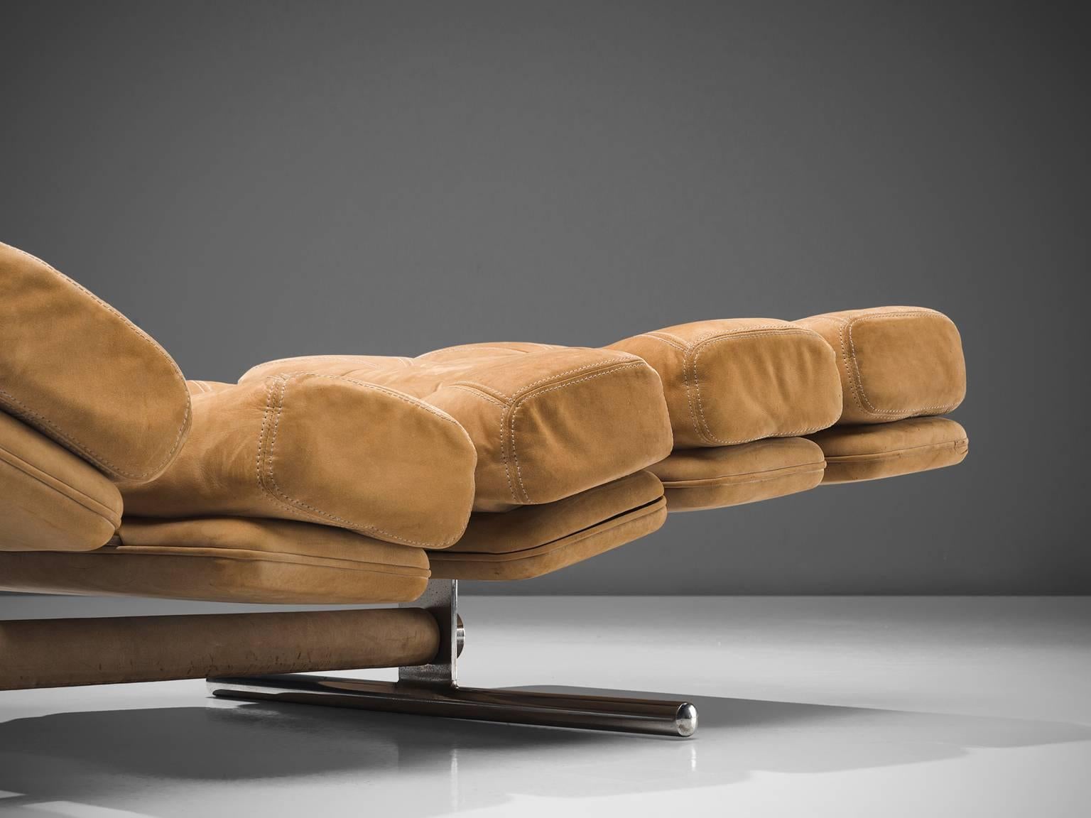 Mid-Century Modern Chaise Longue in Original Upholstery by Ric Deforche