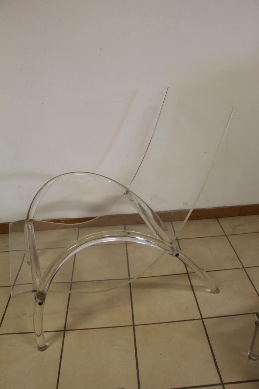 Late 20th Century Chaise Lounge in Plexiglass