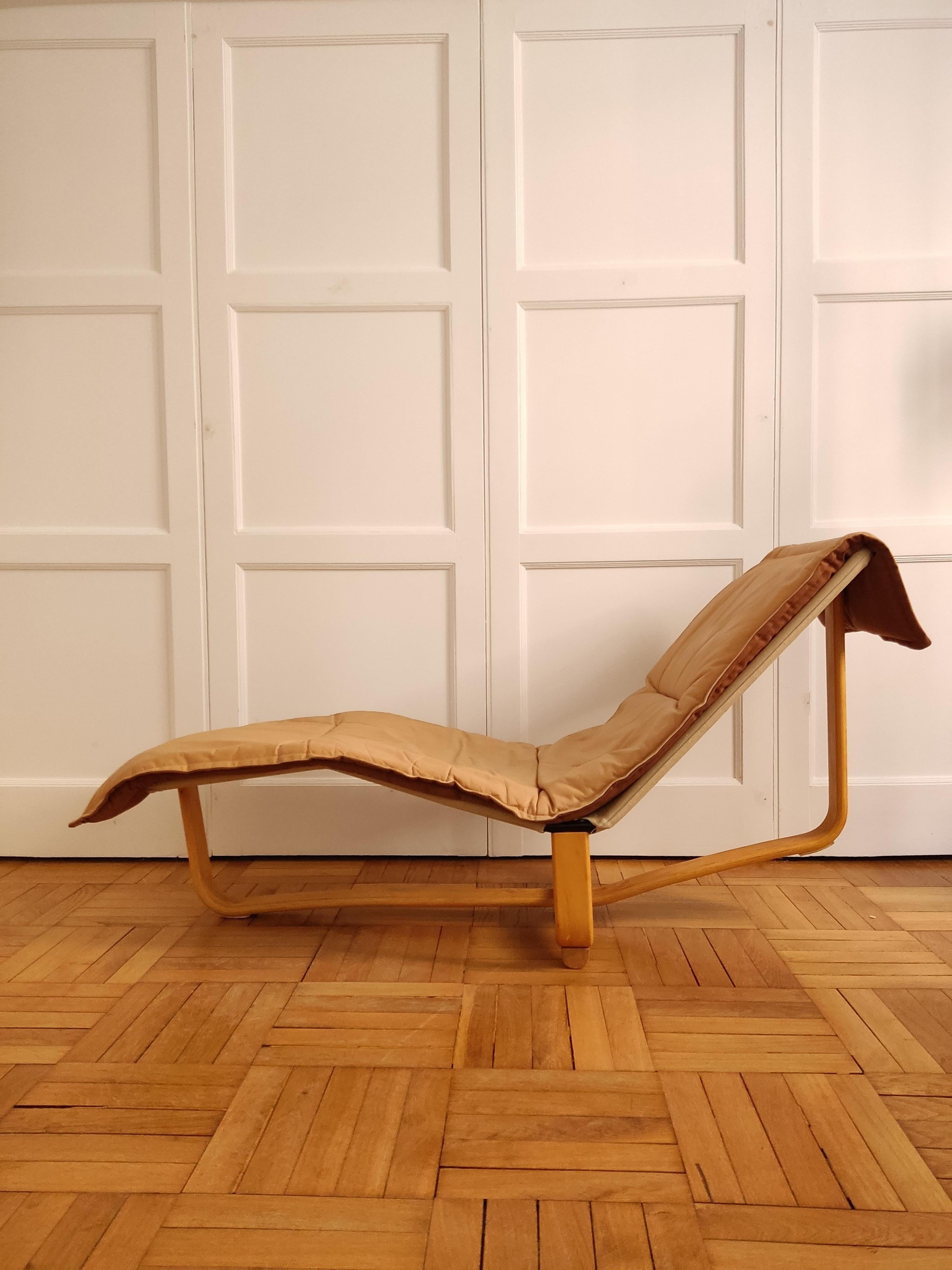 Chaise-Longue Ingmar & Relling, Camel Leather, 1970 4