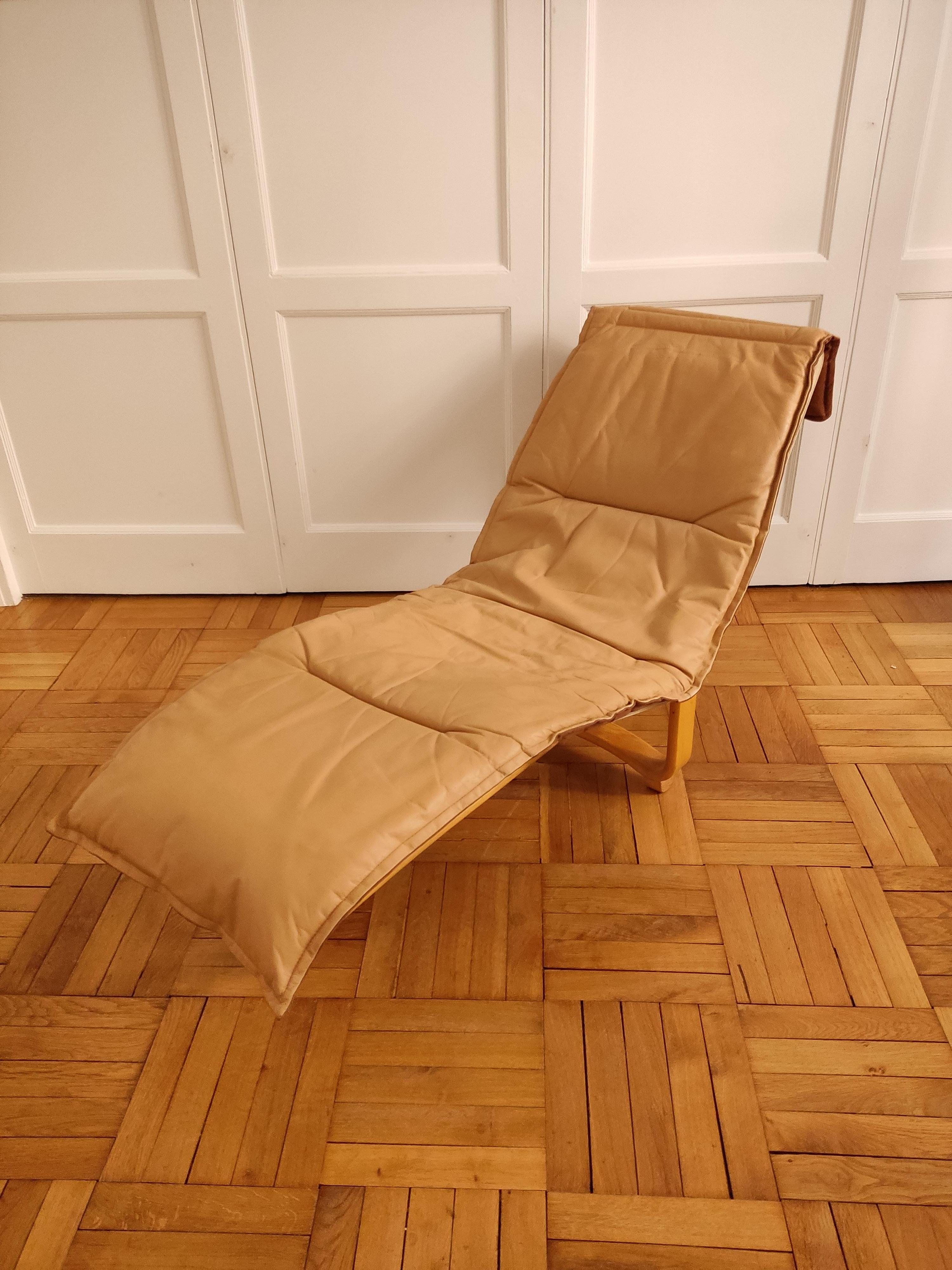 Chaise-Longue Ingmar & Relling, Camel Leather, 1970 7