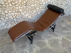 Chaise Longue LC4 brown leather Le Corbusier Perriand Cassina Cert. of Auth.