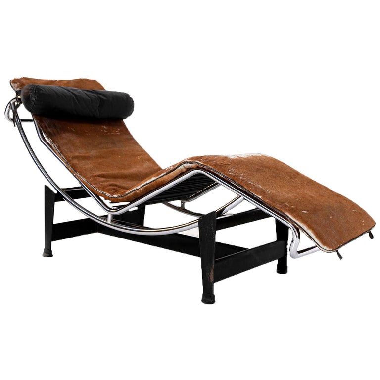 MCM Le Corbusier LC4 Chaise by Charlotte Perriand & Pierre Jeanneret f