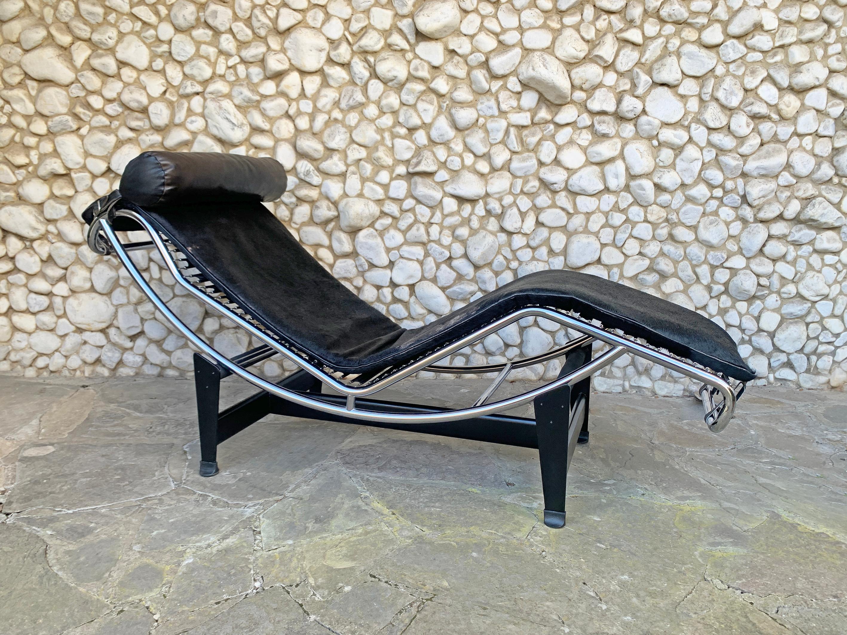 Mid-Century Modern Chaise Longue LC4 Nr 1153 by Le Corbusier, Jeanneret & Perriand, Cassina, 1960