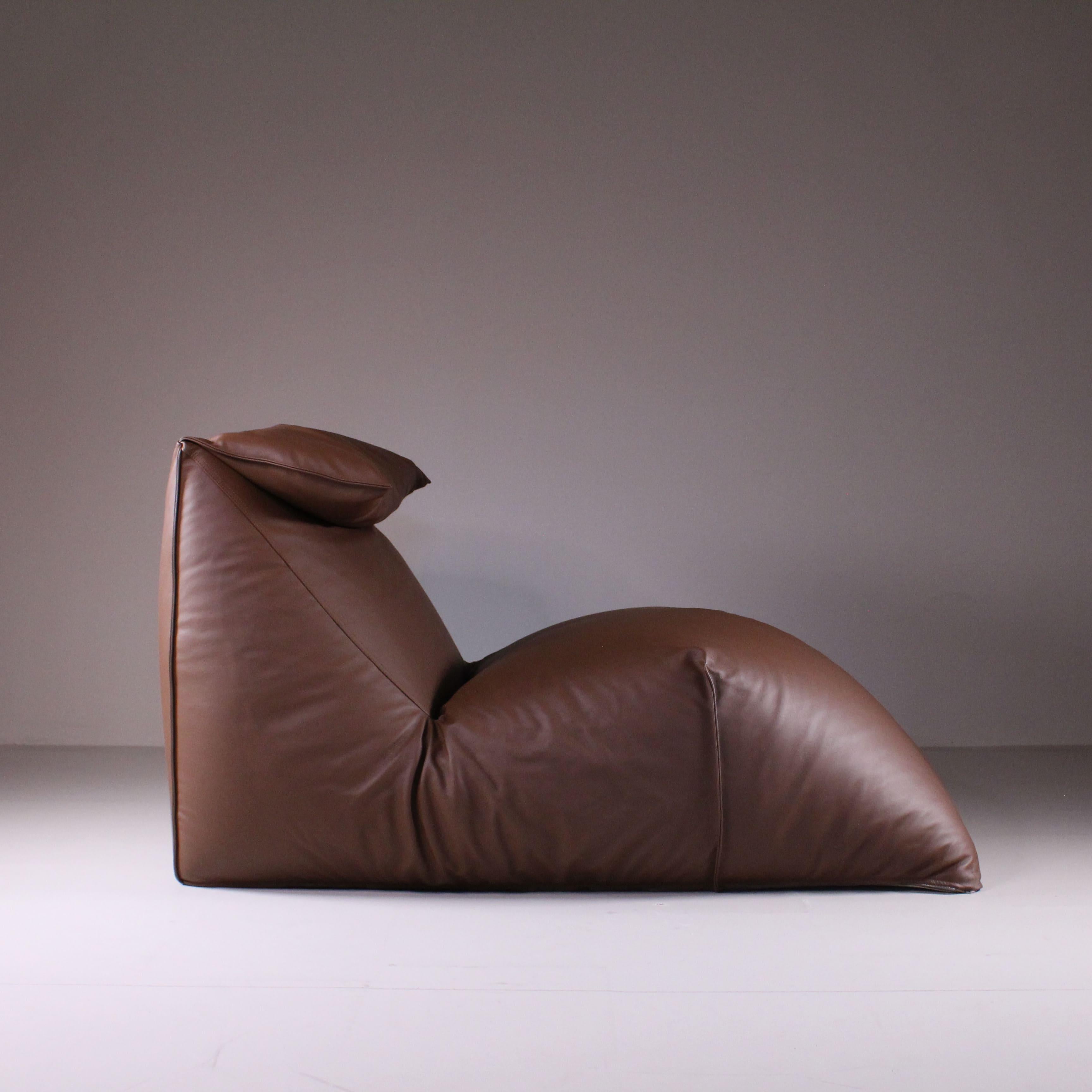 Leather Le Bambole Chaise Longue, Mario Bellini B&B, 1970